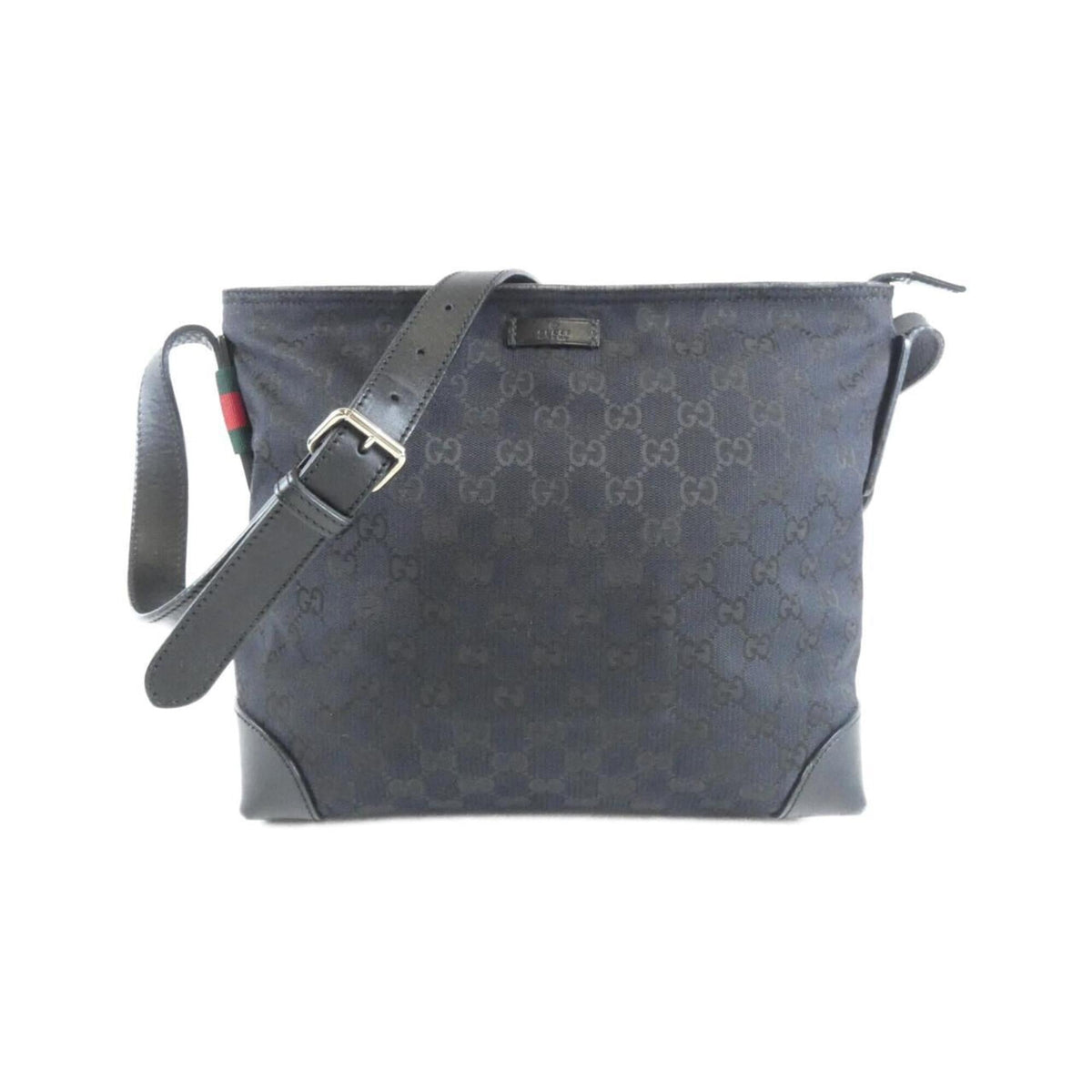 Gucci Black Gg Canvas Shoulder Bag (Pre-Owned)