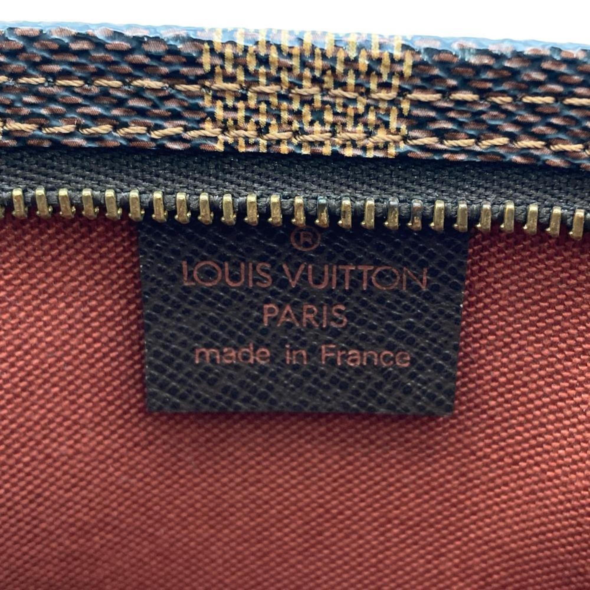 Louis Vuitton Damier Brown Damier Canvas Ebene Pvc Pochette Pouch (Pre-Owned)
