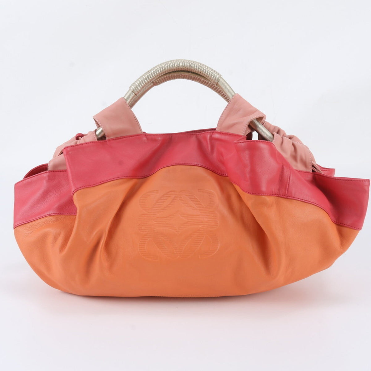 Loewe Orange Pink Leather Handbag Tote Bag (Pre-Owned)