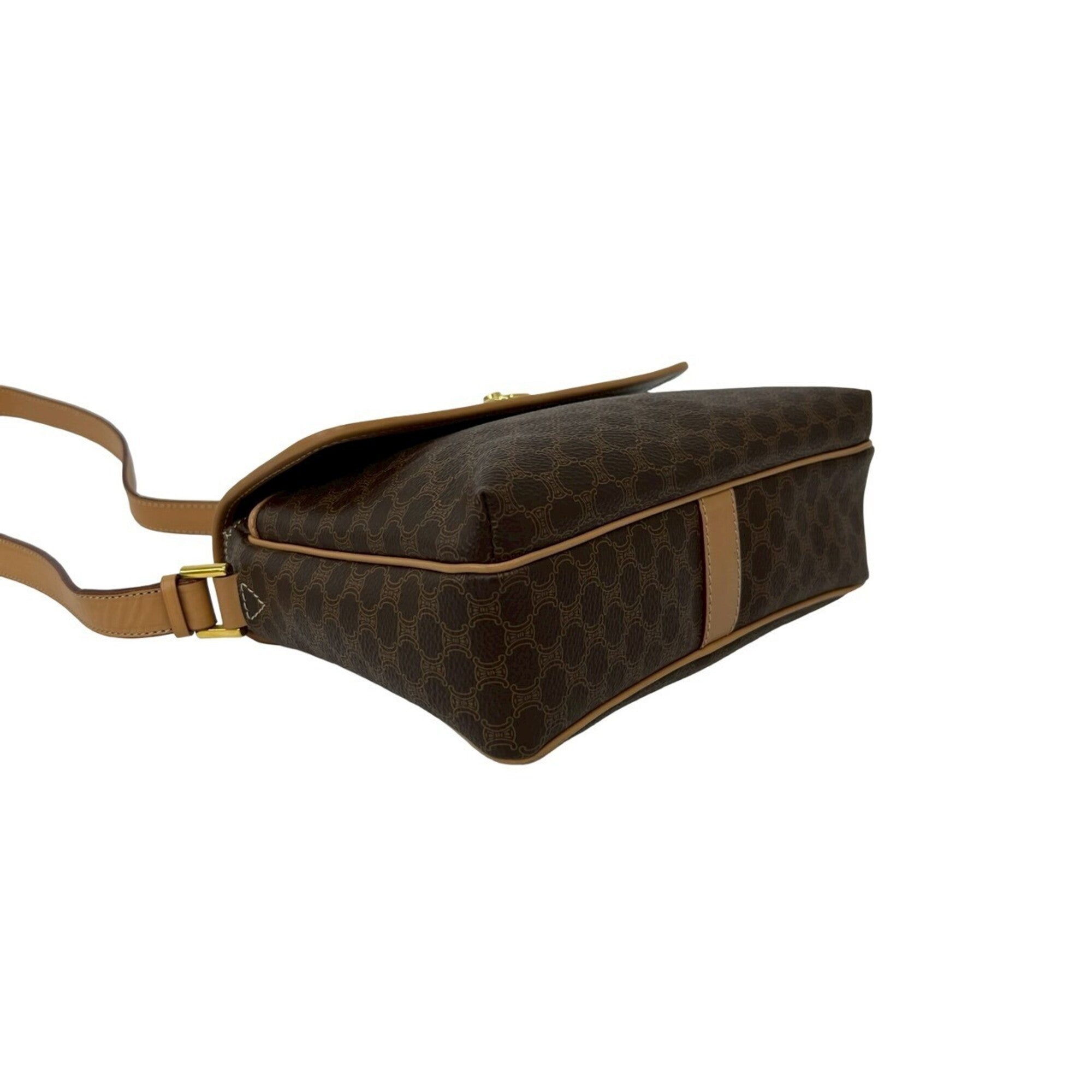 Celine Brown Leather Pvc Pochette Shoulder Bag (Pre-Owned)