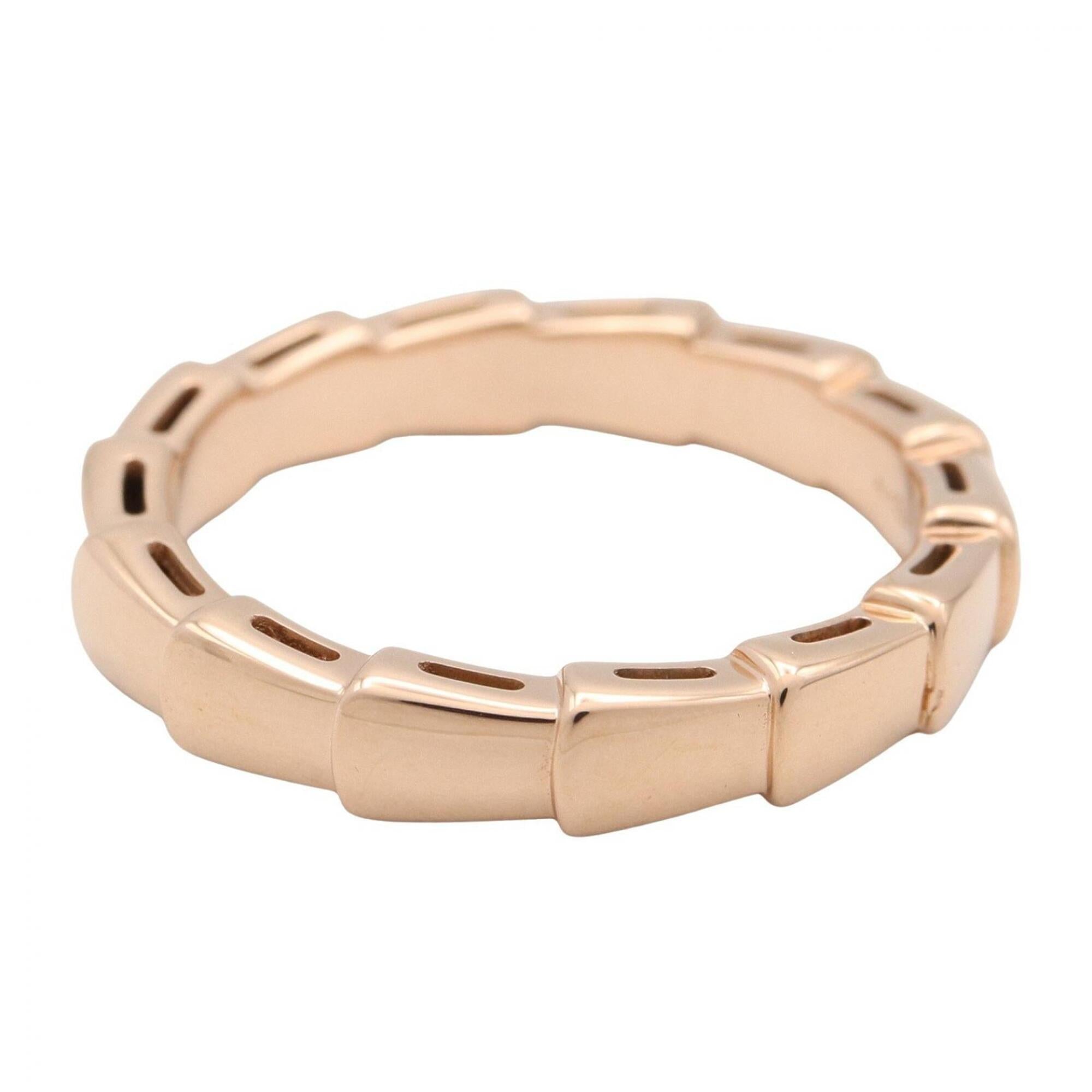 Bvlgari Gold Pink Gold (18K) Band Ring (Pre-Owned)