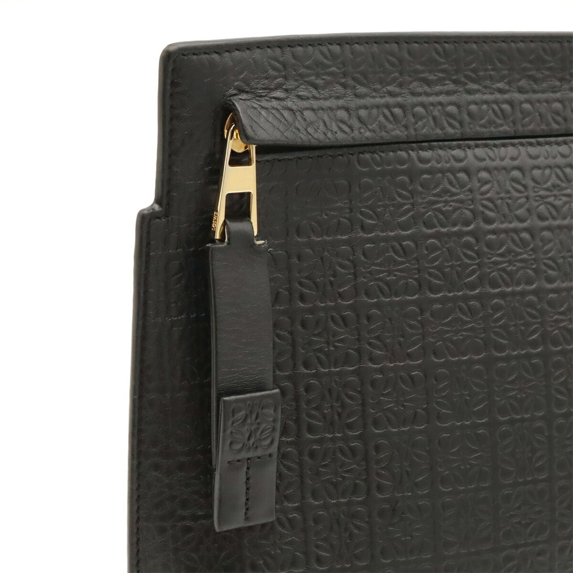 Loewe Black Leather Clutch Bag Pouch (Pre-Owned)