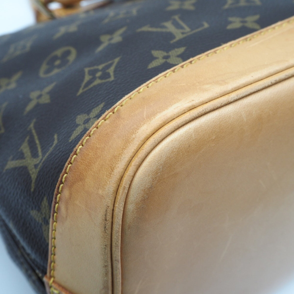 Louis Vuitton Monogram Black Coated Canvas Leather Handbag (Pre-Owned)