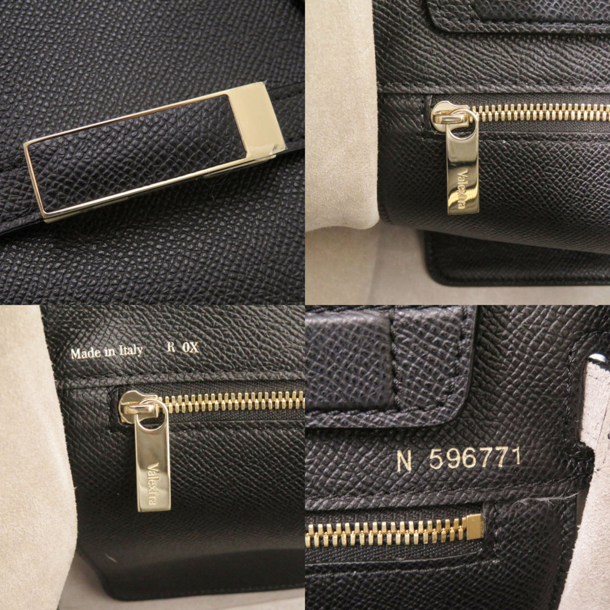 Valextra Black Leather Handbag (Pre-Owned)