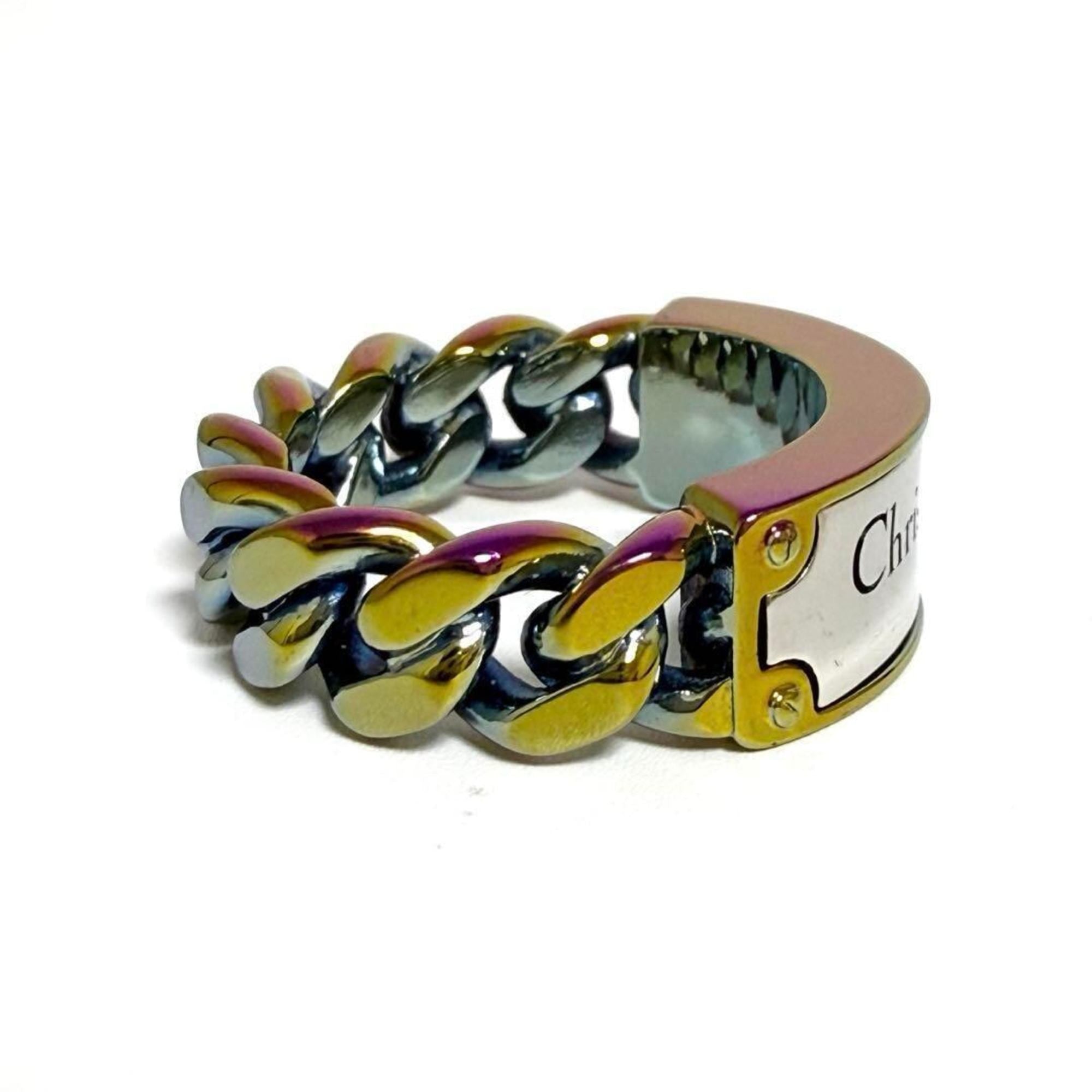 Christian Dior Multi-Color Metal Band Ring (Pre-Owned)