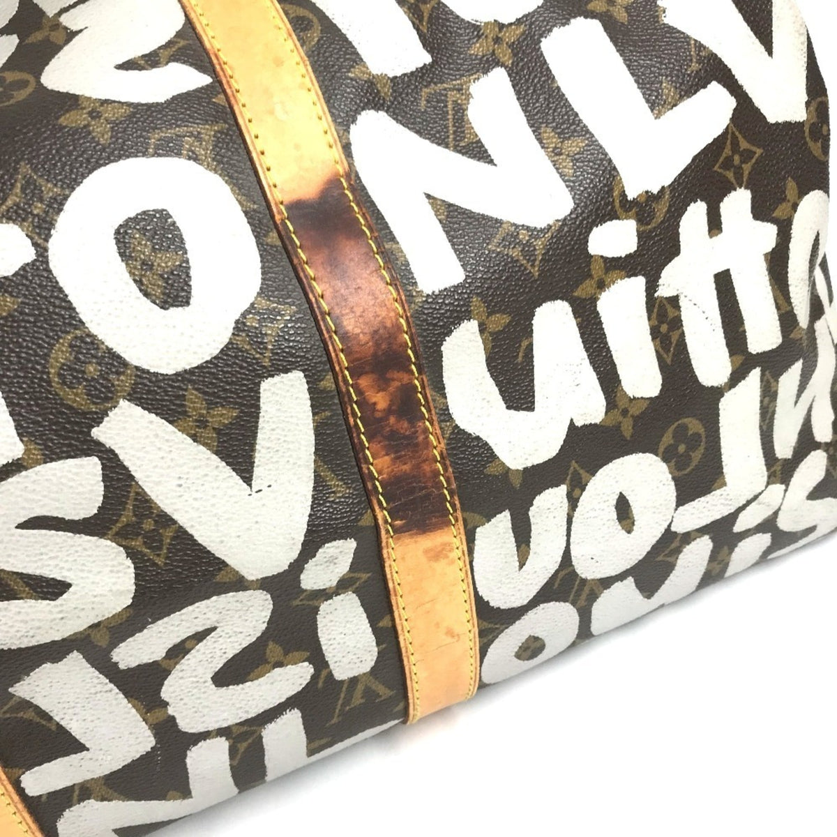 Louis Vuitton Brown Monogram White Monogram Boston Bag (Pre-Owned)