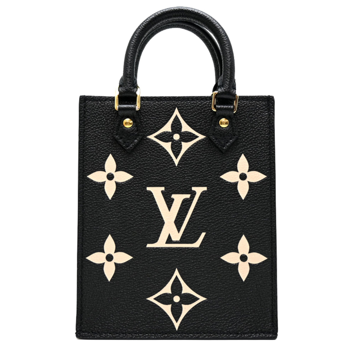 Louis Vuitton Beige Black Monogram Empreinte Handbag (Pre-Owned)