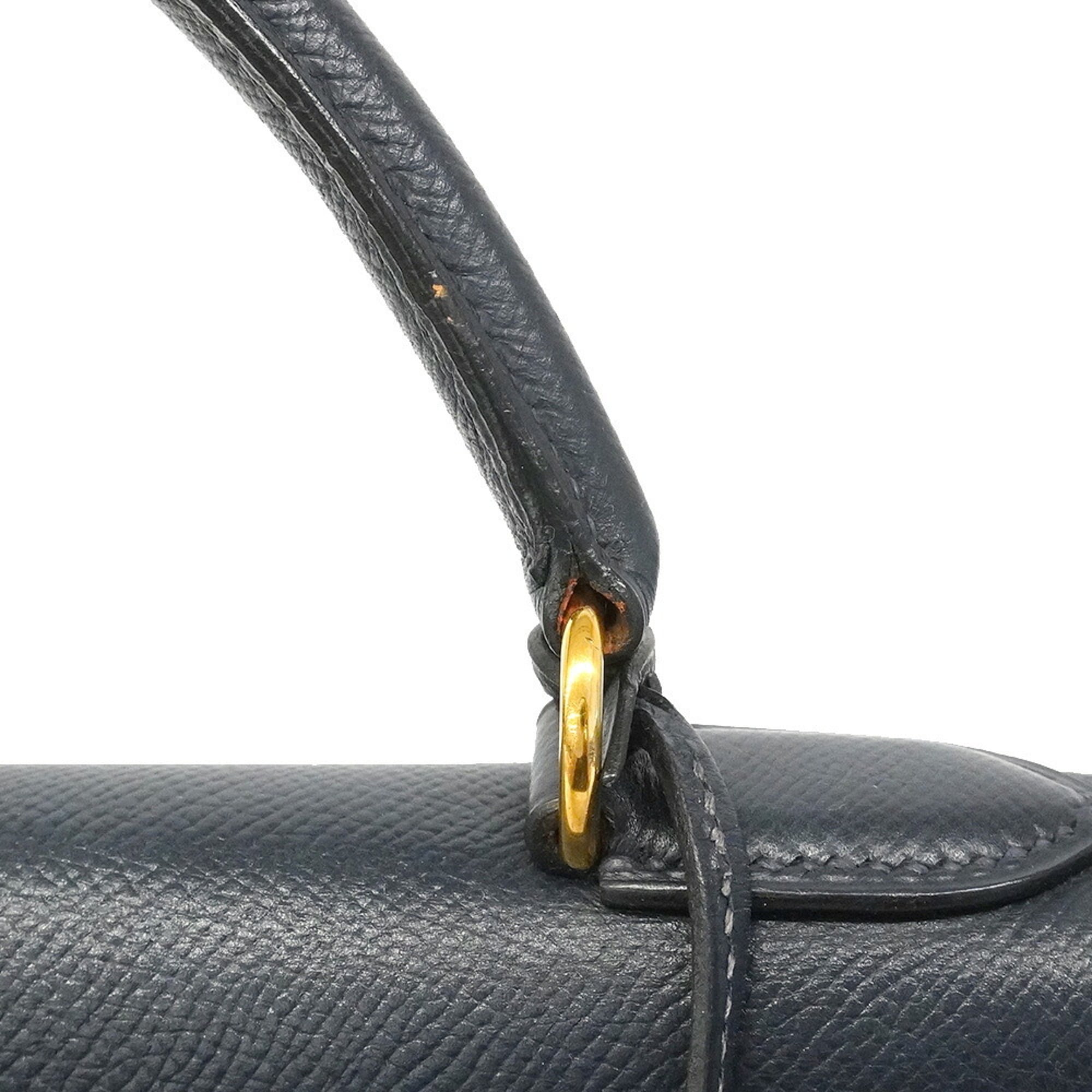 Hermes Navy Courchevel Leather Handbag (Pre-Owned)