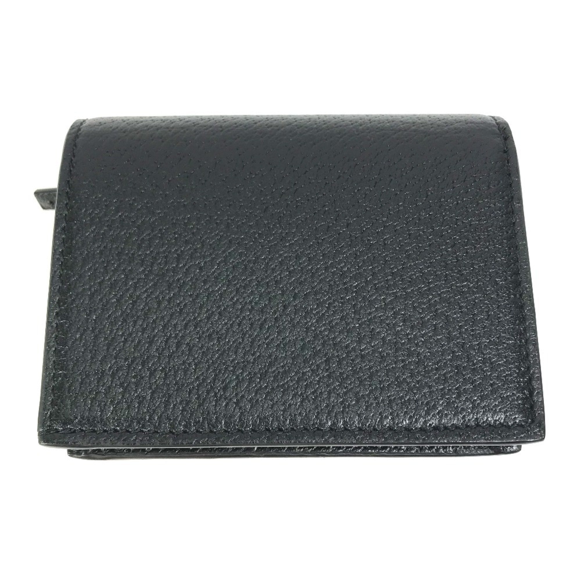 Gucci Black White Leather Chain/Shoulder Wallet (Pre-Owned)