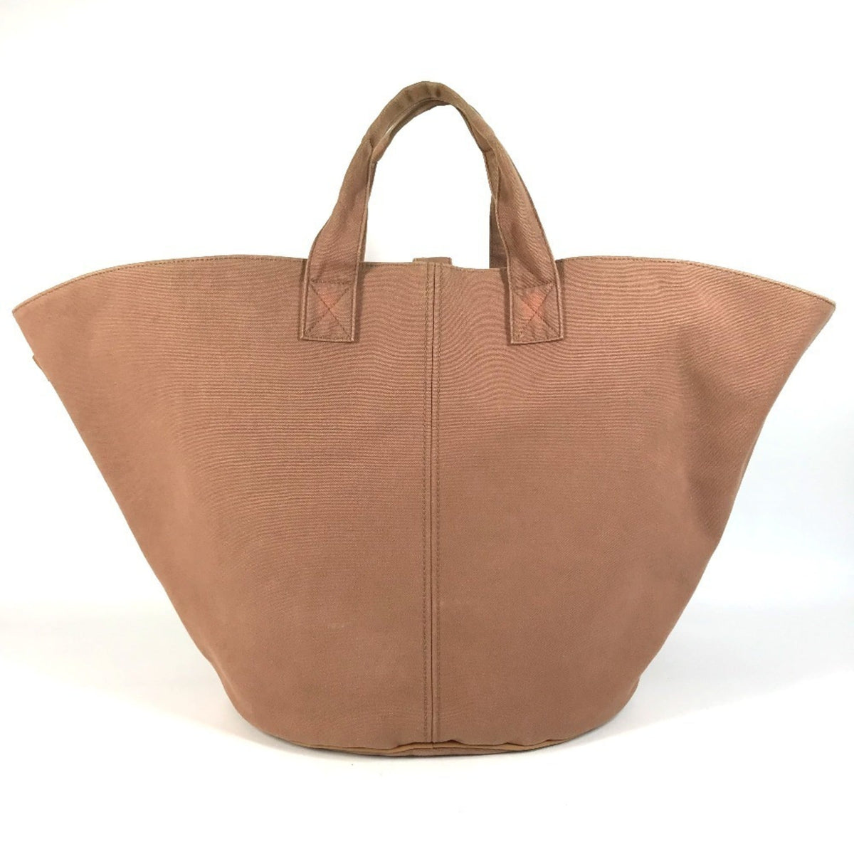 Hermes Brown Cotton Beach Bag Shoulder Bag Tote Bag (Pre-Owned)