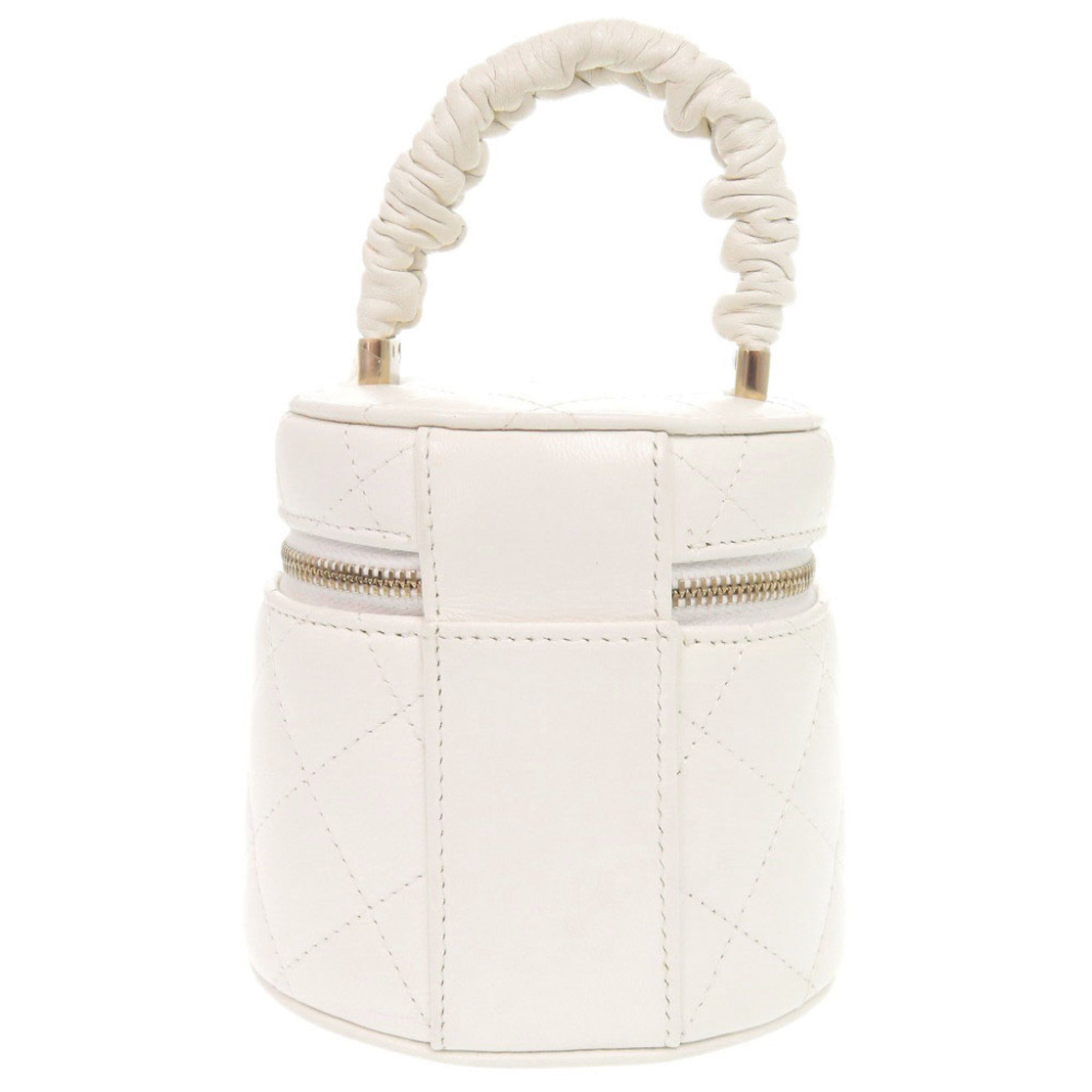 Chanel White Leather Vanity Bag (Pre-Owned)