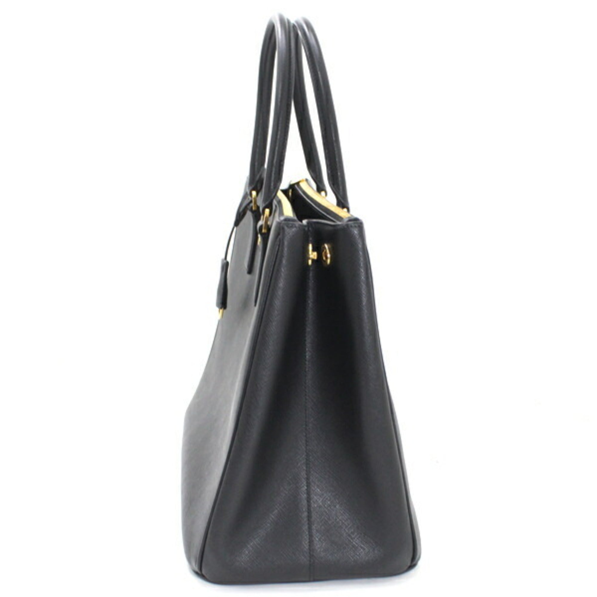 Prada Black Nero Saffiano Lux Handbag Shoulder Bag Tote Bag (Pre-Owned)