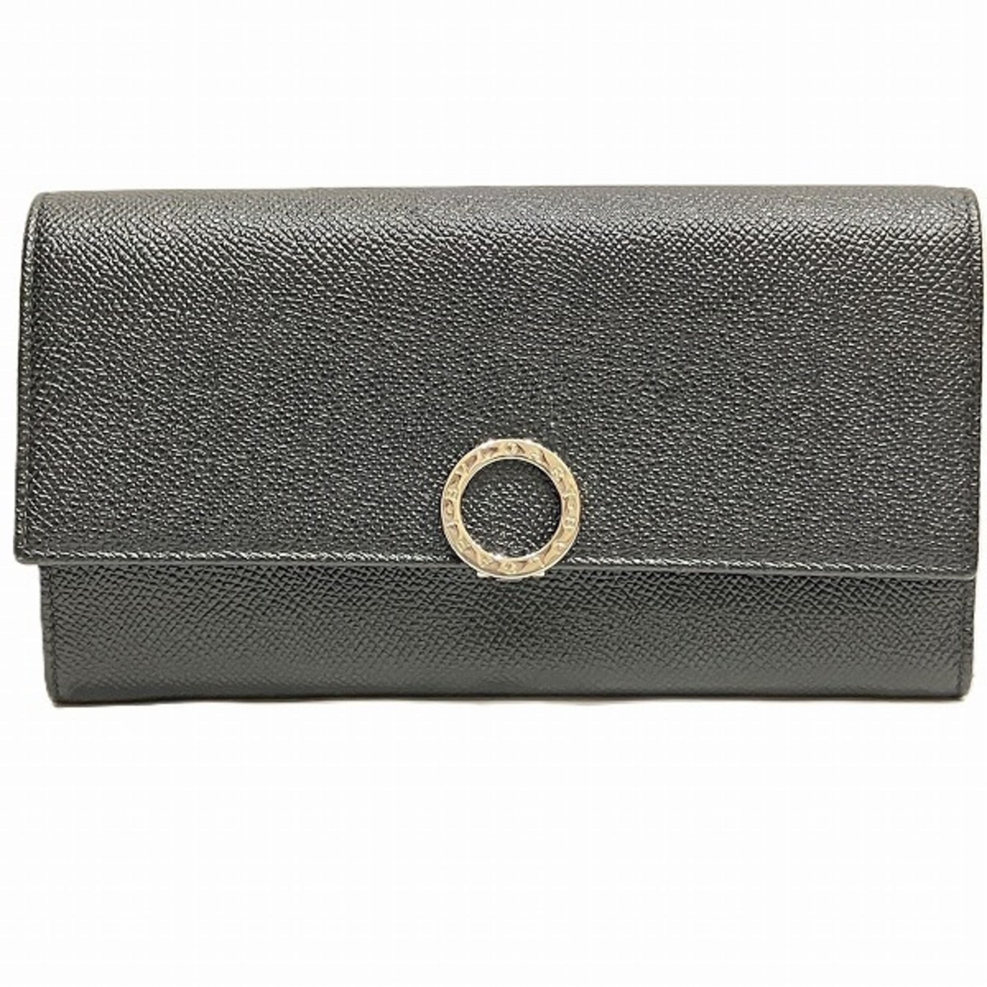 Bvlgari Black Leather Coin Purse/Coin Case (Pre-Owned)