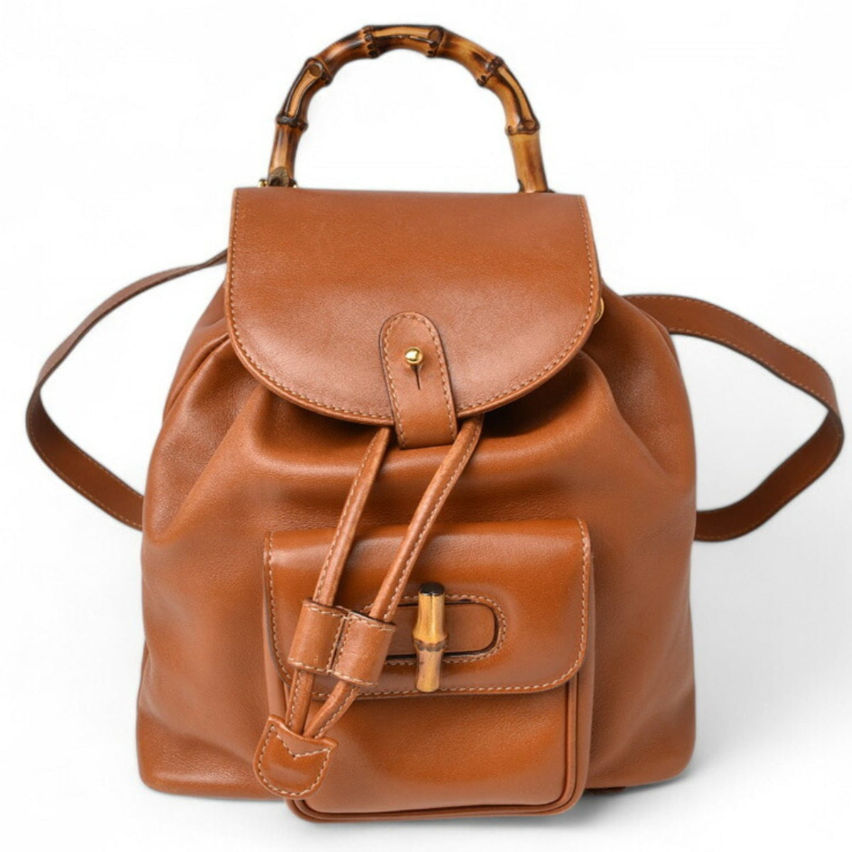Gucci Brown Leather Backpack (Pre-Owned)