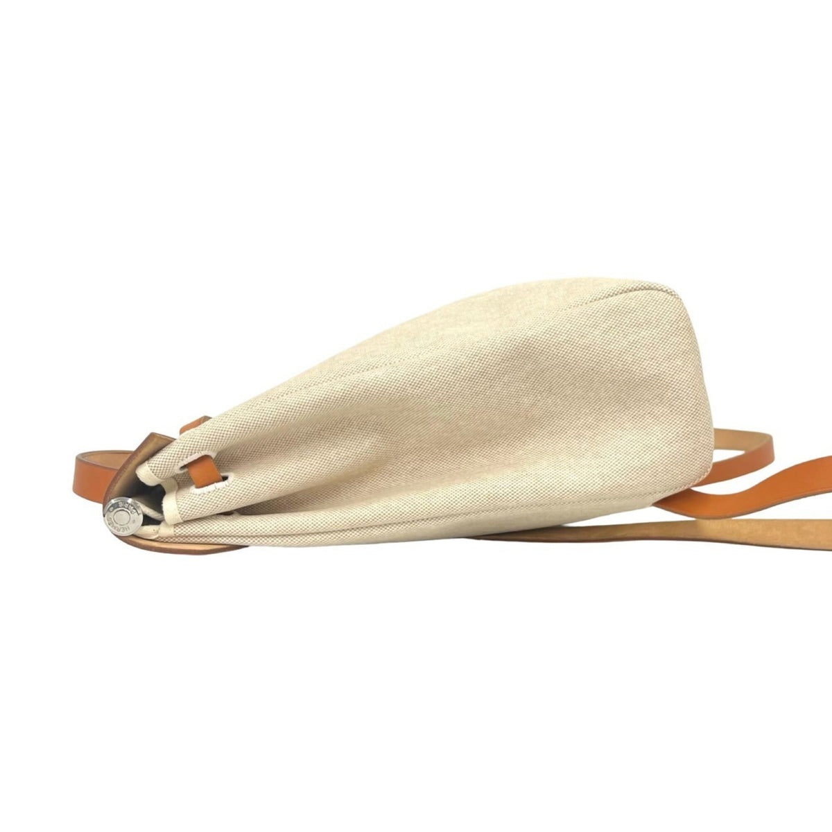 Hermes Brown Ivory Toile H Leather Backpack (Pre-Owned)