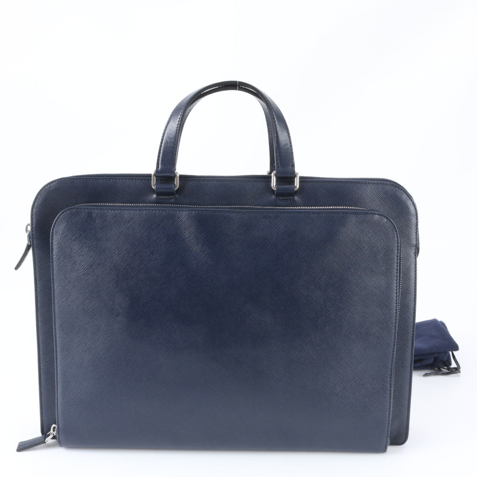 Prada Navy Leather Handbag (Pre-Owned)