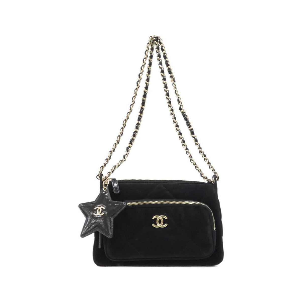 Chanel Black Handbag Shoulder Bag (Pre-Owned)