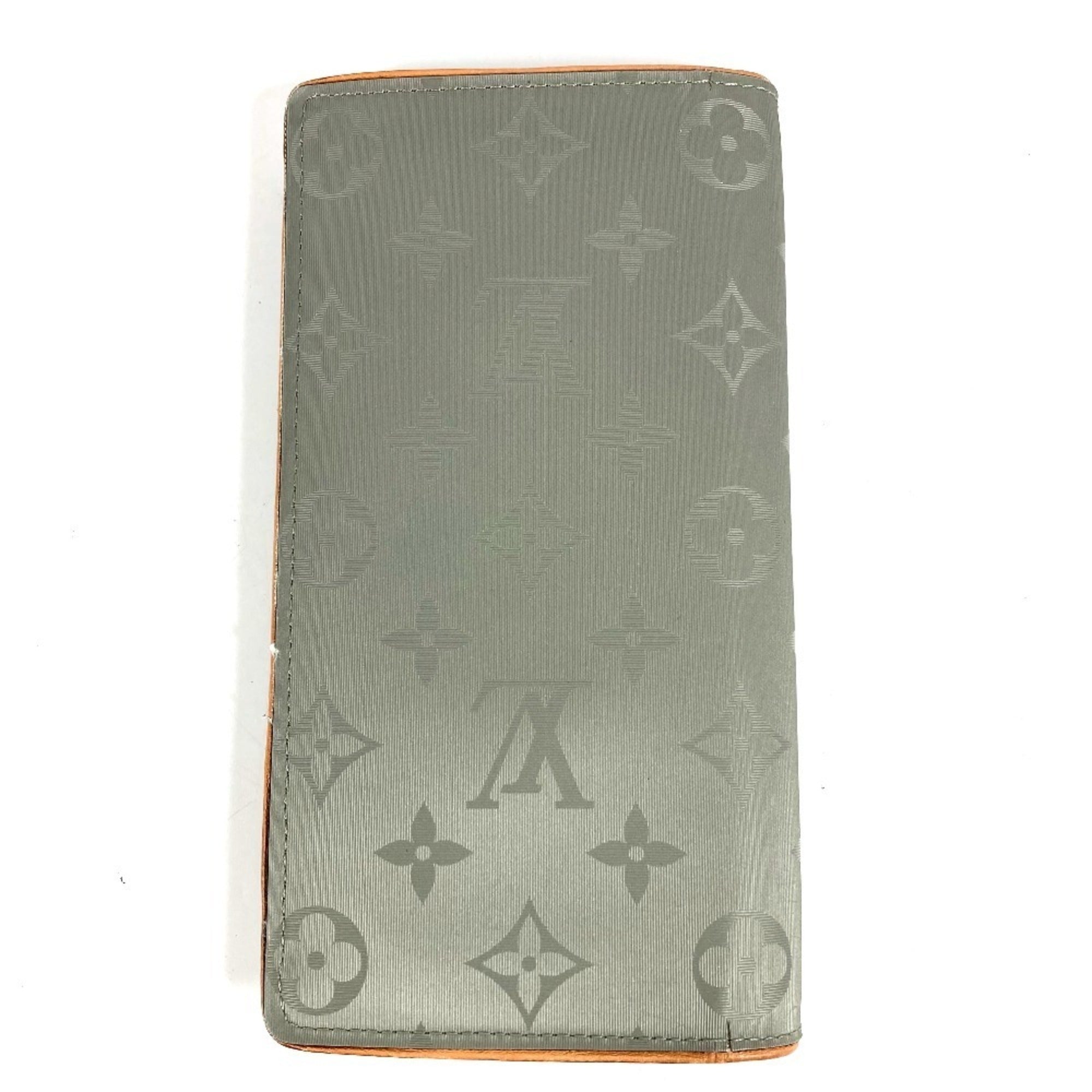 Louis Vuitton Monogram Gray Canvas Leather Long Wallet (Bi-Fold) (Pre-Owned)