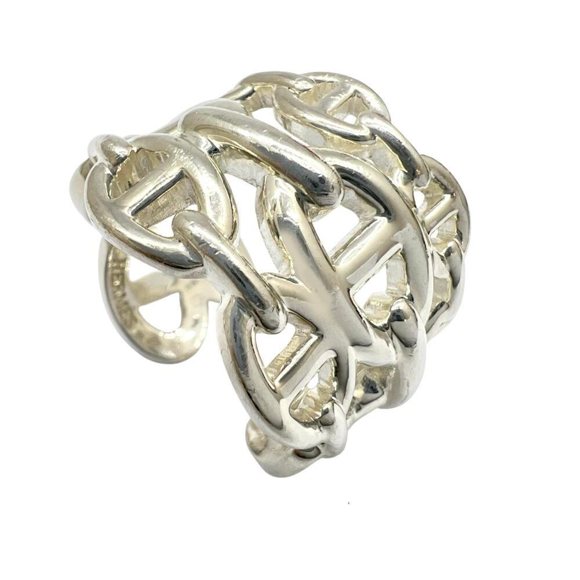 Hermes Chaine D'ancre Silver Silver 925 Band Ring (Pre-Owned)