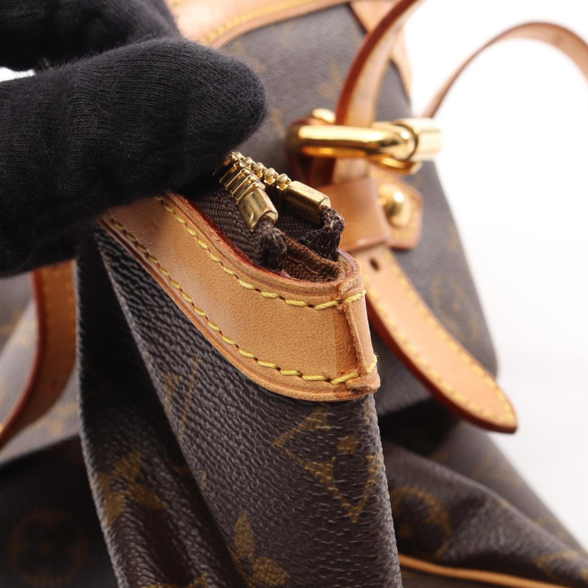 Louis Vuitton Brown Monogram Coated Canvas Leather Handbag (Pre-Owned)
