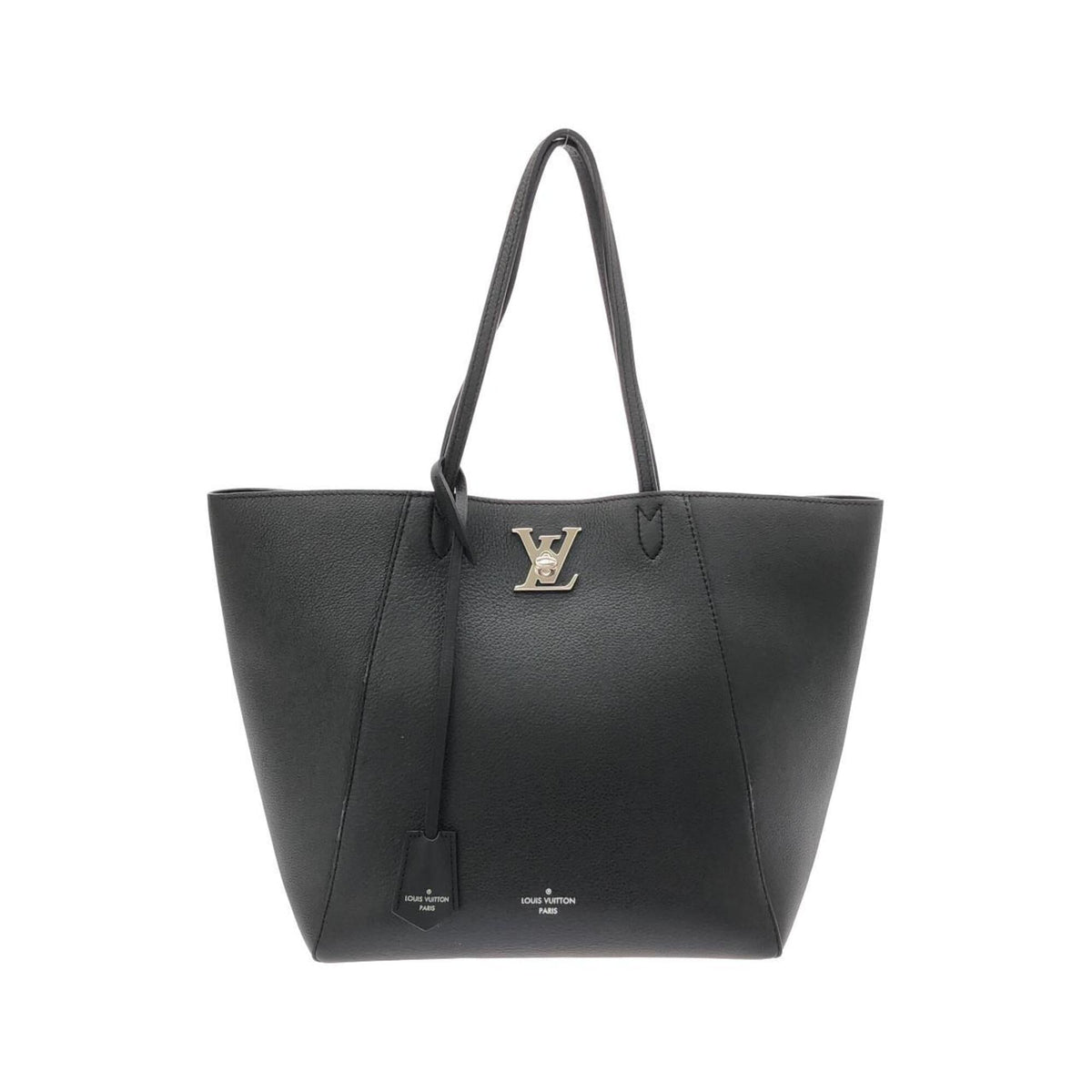 Louis Vuitton Black Leather Handbag (Pre-Owned)