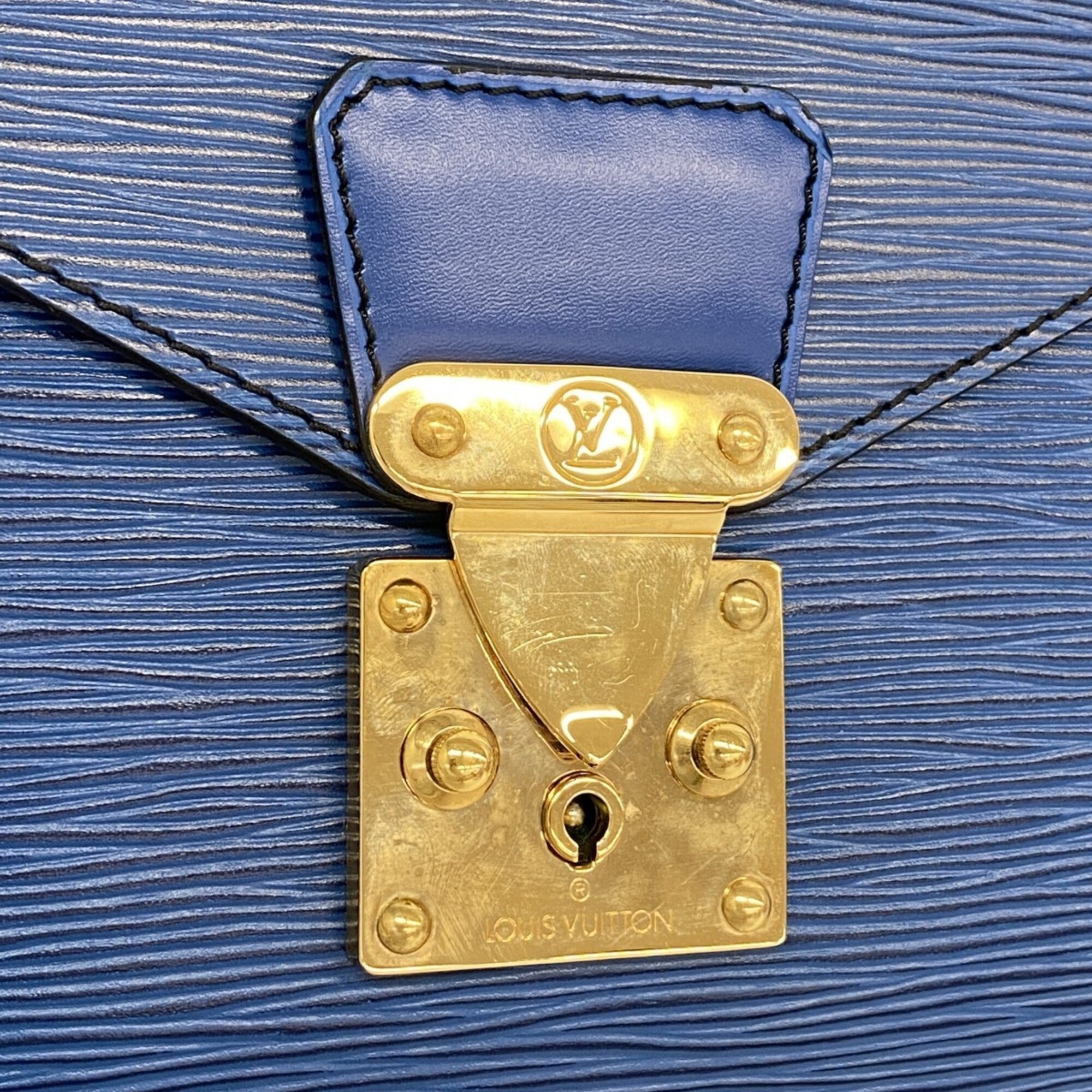 Louis Vuitton Toledo Blue Clutch Bag (Pre-Owned)