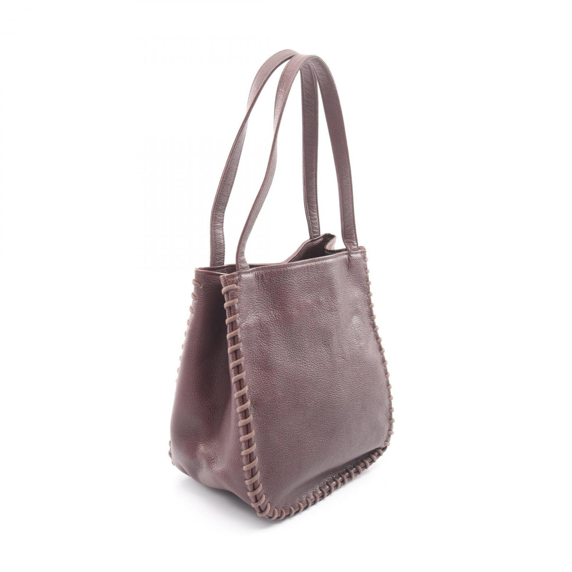 Yves Saint Laurent Bordeaux Leather Handbag (Pre-Owned)