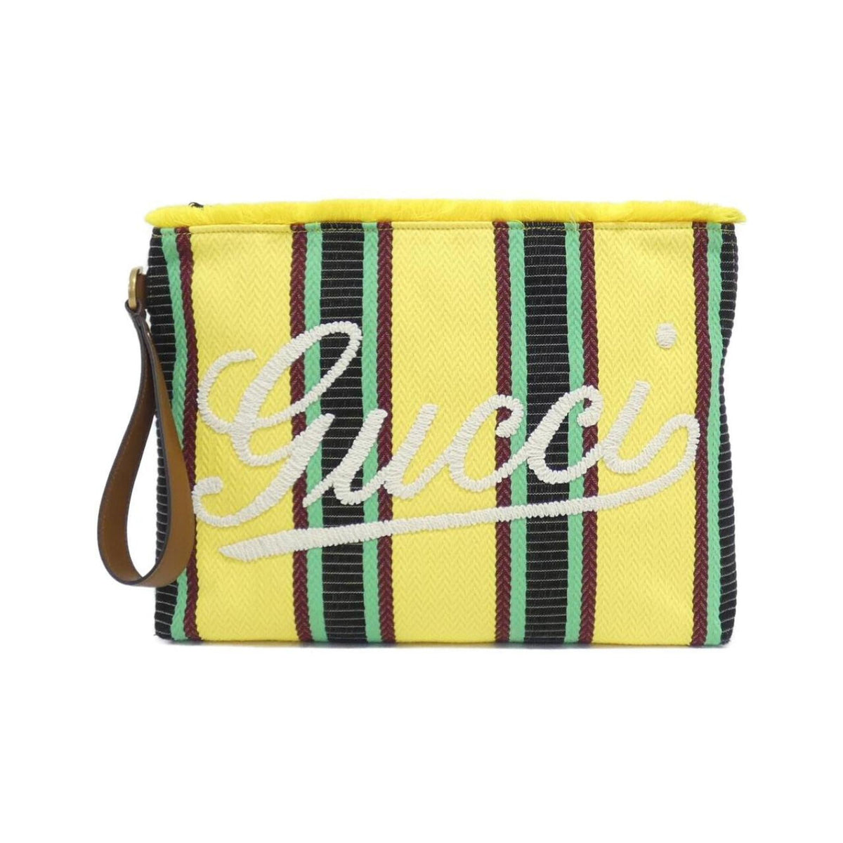 Gucci Multi-Color Yellow Canvas Handbag (Pre-Owned)