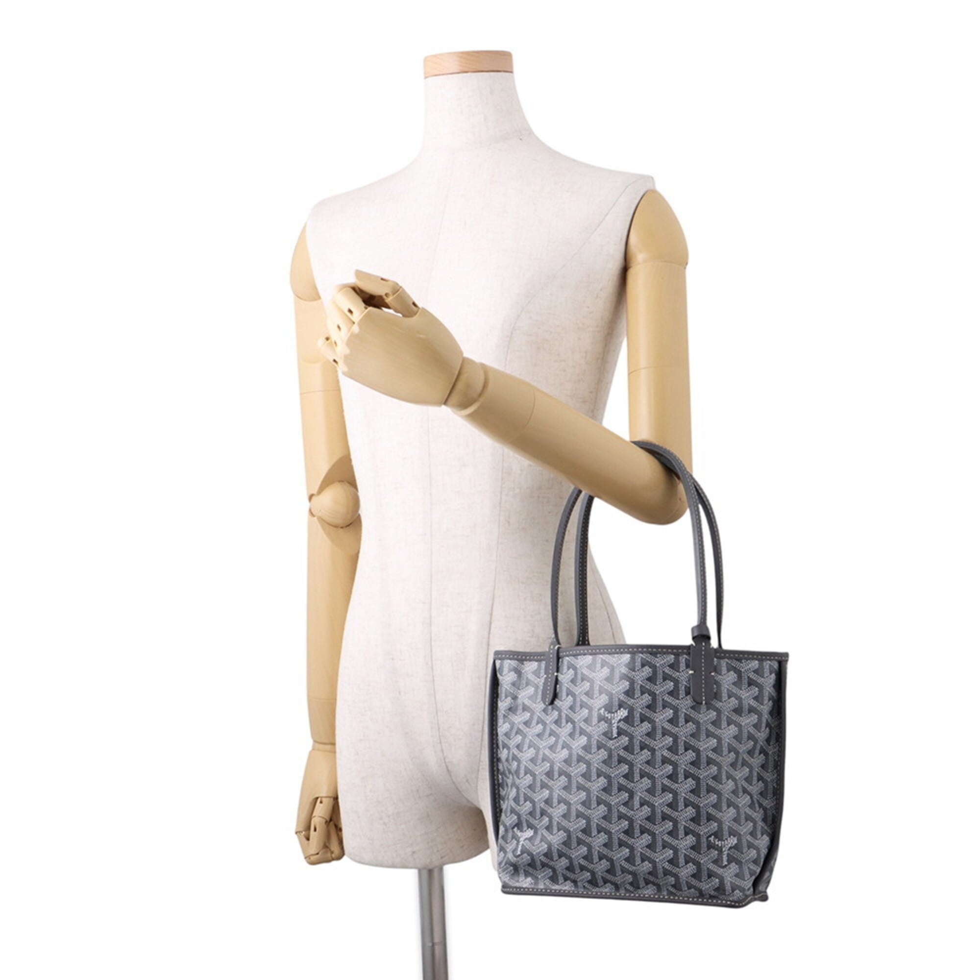 Goyard Gray Pvc Leather Handbag Pouch Tote Bag (Pre-Owned)