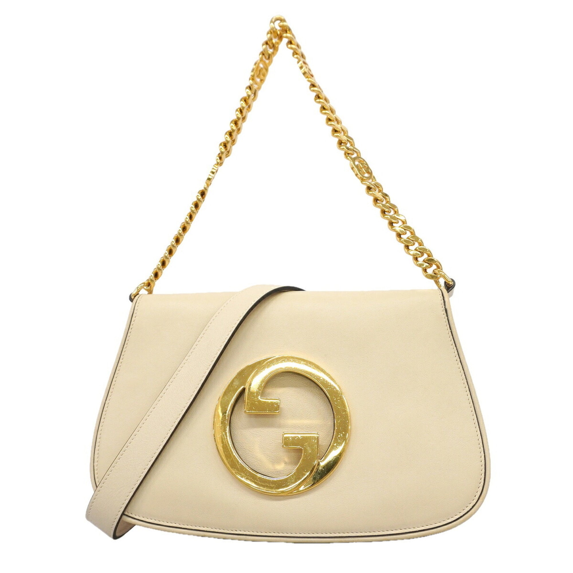 Gucci Beige Leather Shoulder Bag (Pre-Owned)
