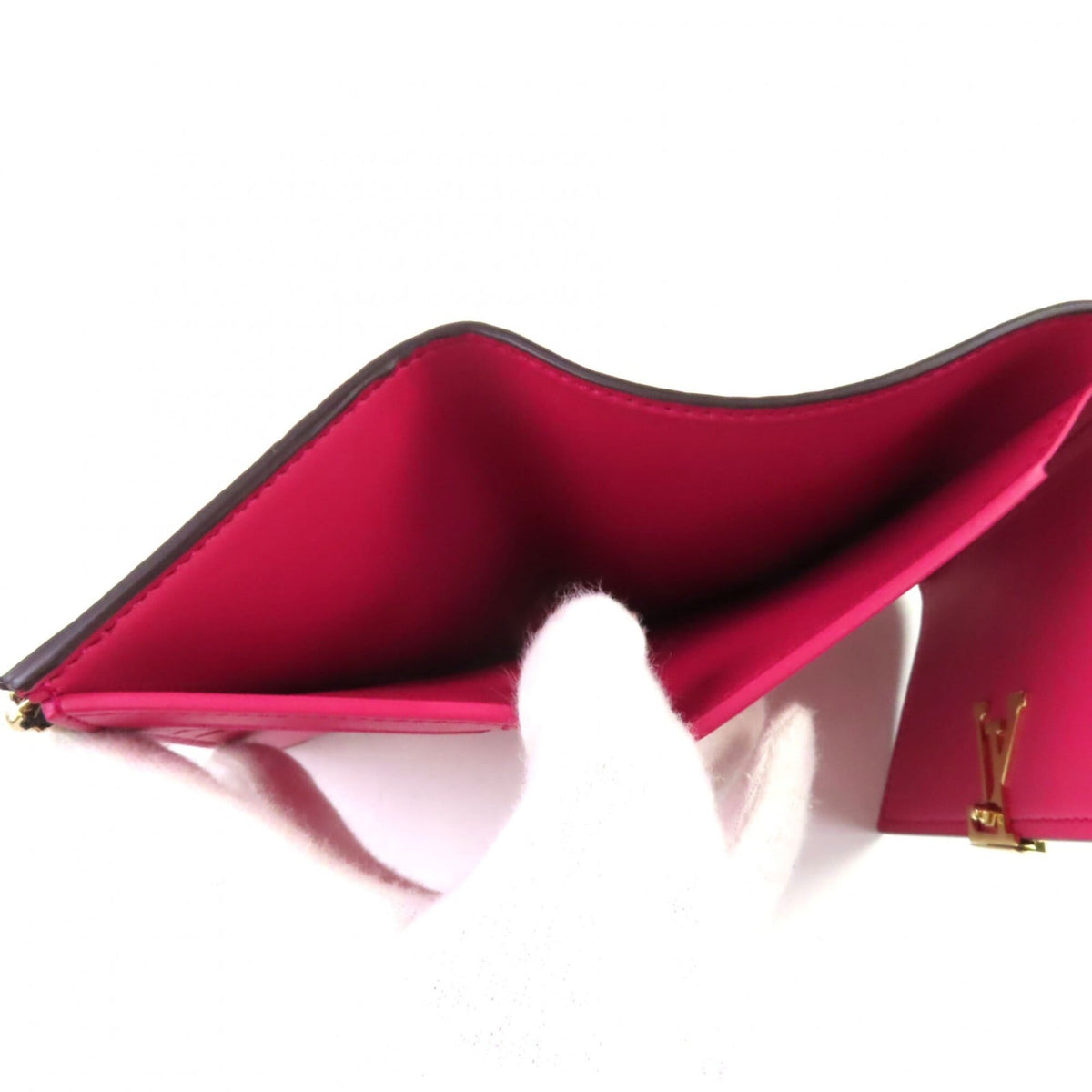 Louis Vuitton Hot Pink Noir Leather Wallet (Bi-Fold) (Pre-Owned)