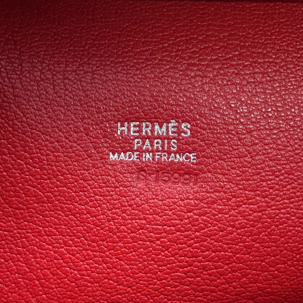 Hermes Vermilion Taurillon Clemence Leather Handbag (Pre-Owned)