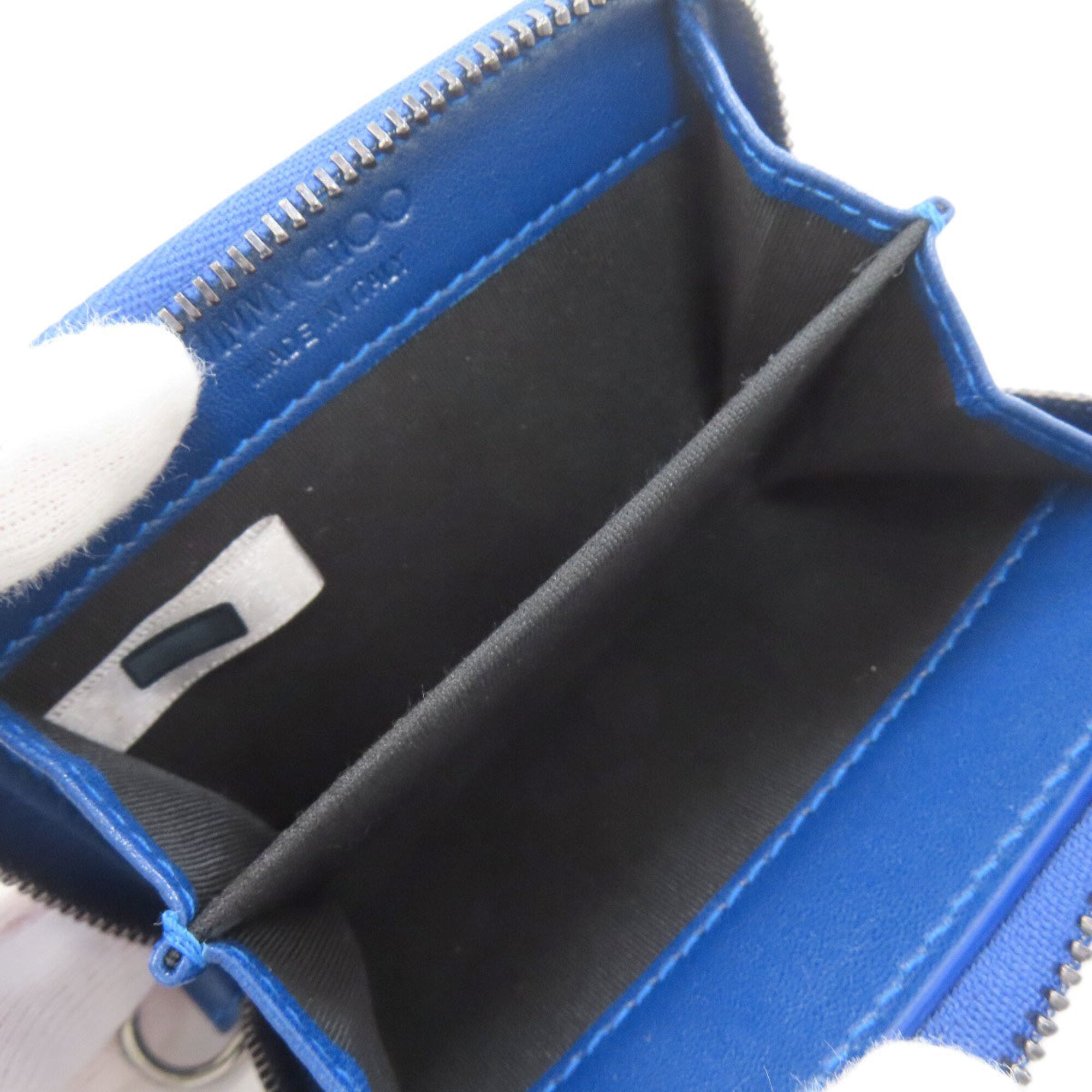 Jimmy Choo Blue Leather Coin Purse/Coin Case (Pre-Owned)