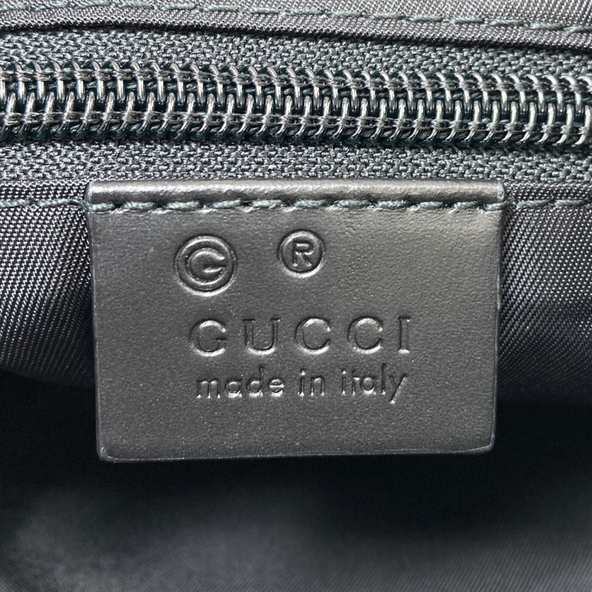 Gucci Sherry Line Black Green Red Color Nylon Canvas Shoulder Bag (Pre-Owned)
