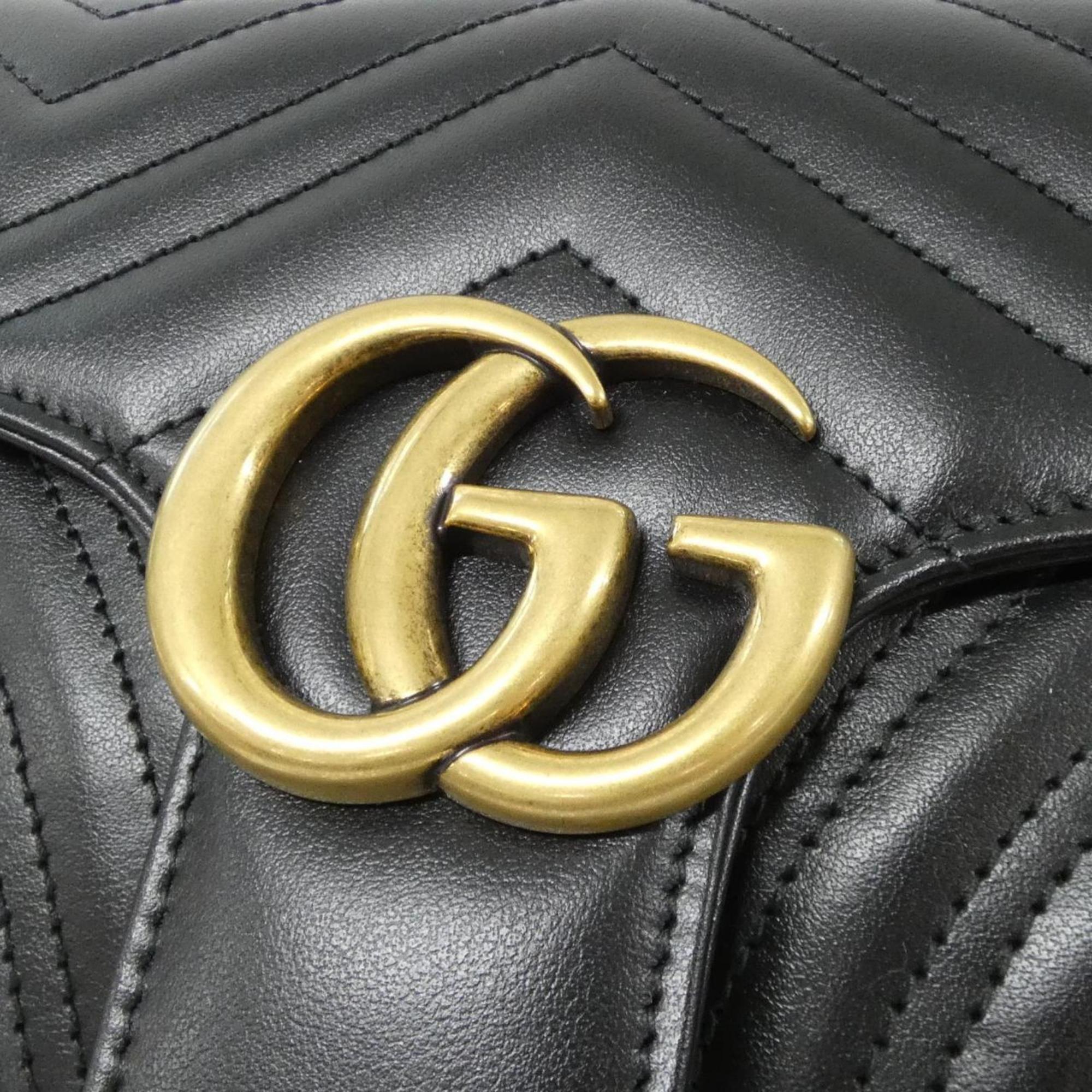 Gucci Black Quilting Leather Shoulder Bag (Pre-Owned)