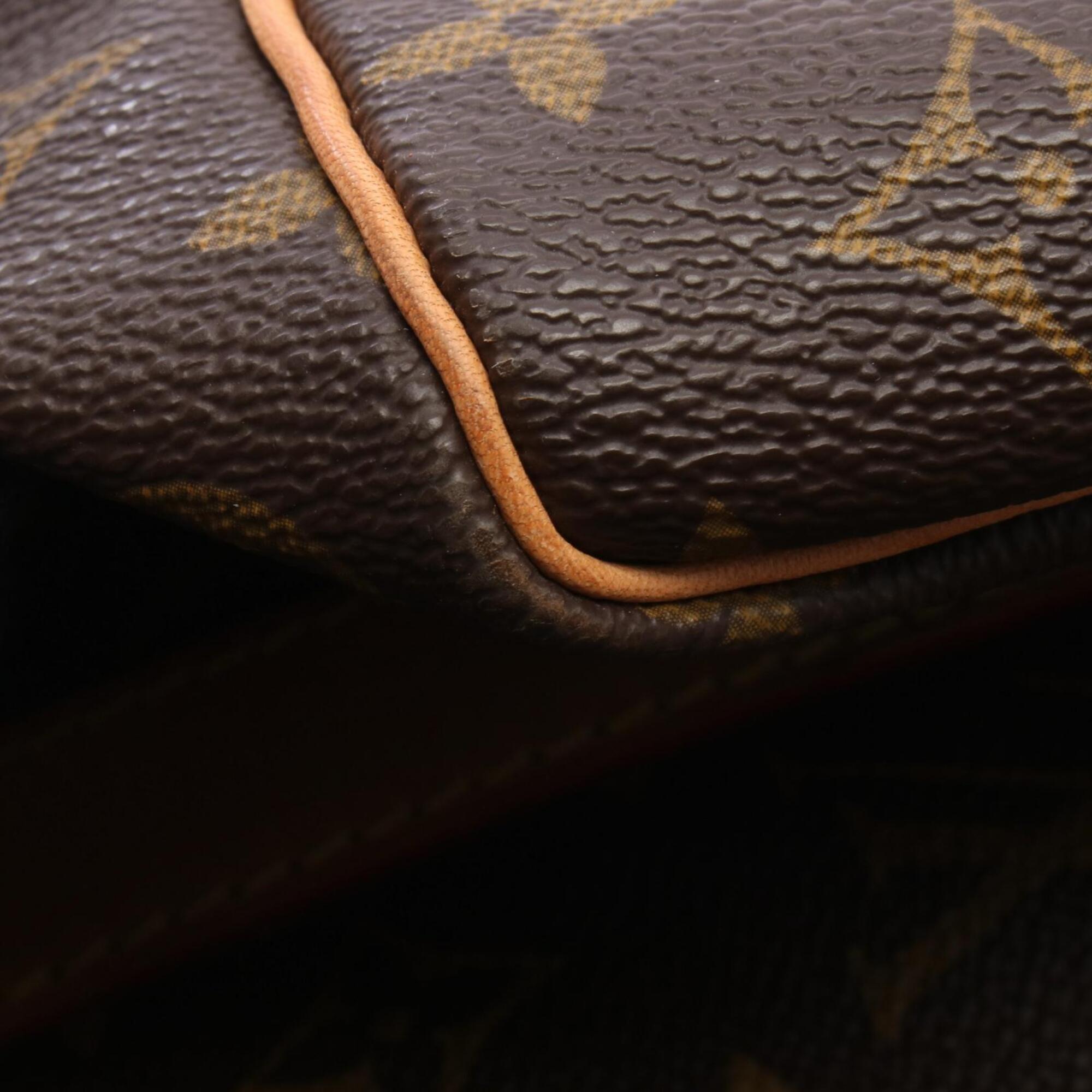 Louis Vuitton Brown Coated Canvas Pvc Monogram Leather Boston Bag Handbag (Pre-Owned)