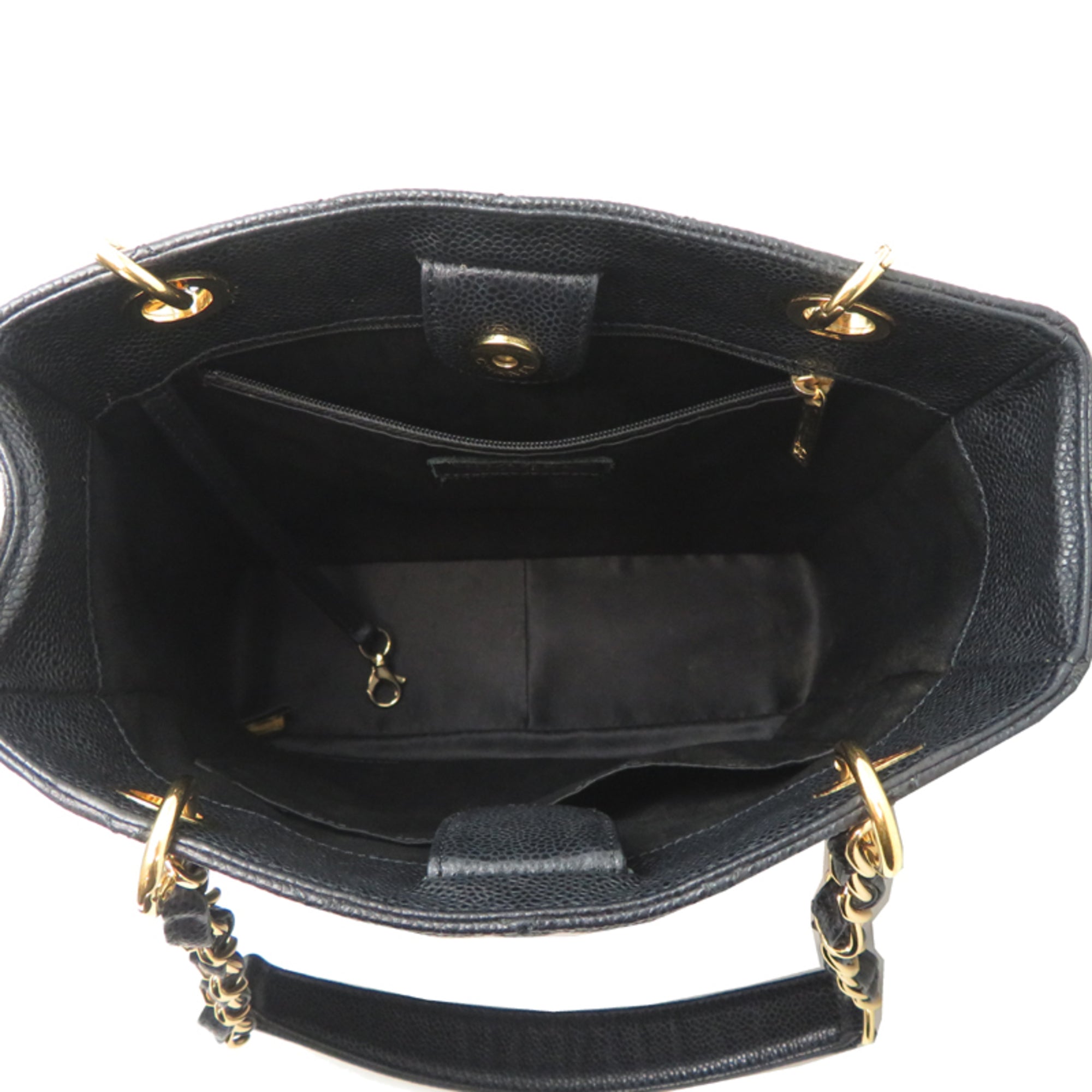 Chanel Black Grained Calfskin Tote Bag (Pre-Owned)