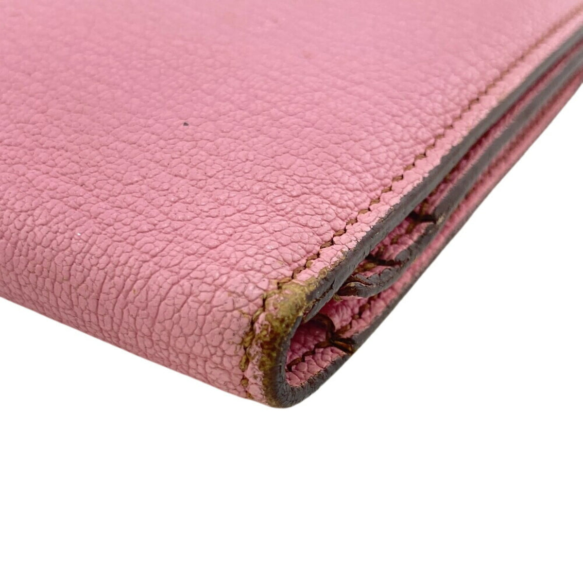 Hermes Pink Chevre Myzore Leather Long Wallet (Bi-Fold) (Pre-Owned)