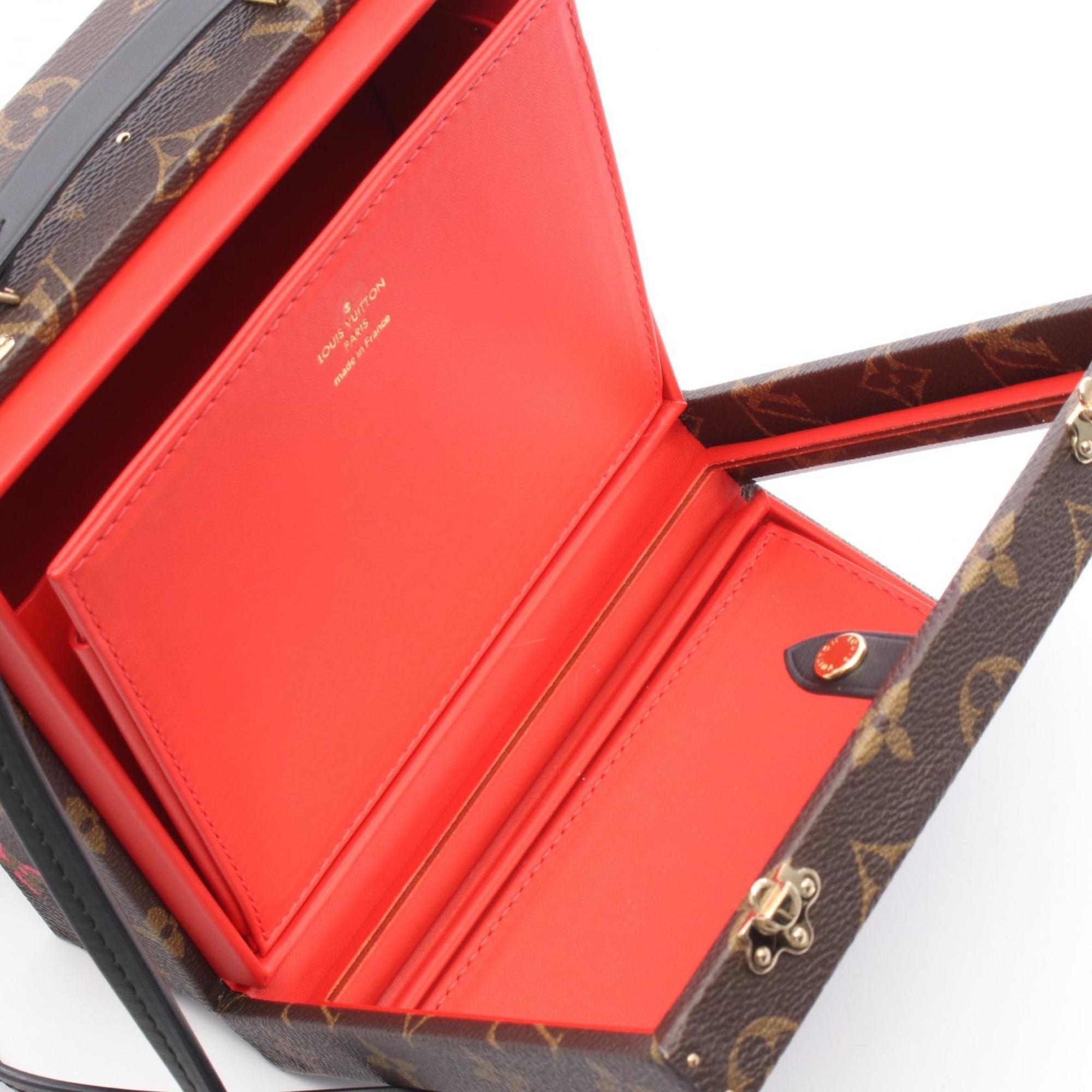 Louis Vuitton Brown Multi-Color Monogram Coated Canvas Leather Handbag Pouch (Pre-Owned)