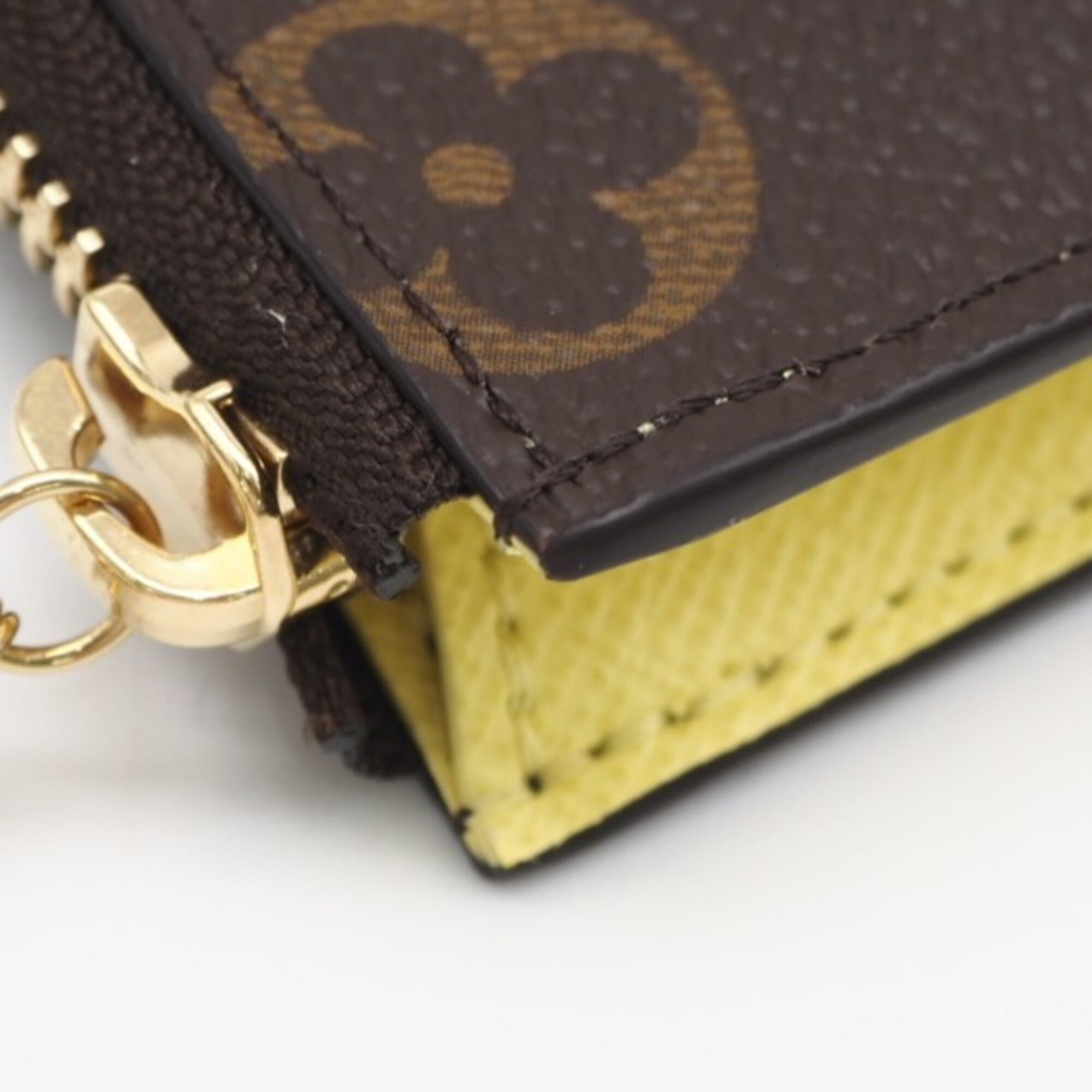Louis Vuitton Beige Brown Yellow Coated Canvas Coin Purse/Coin Case (Pre-Owned)