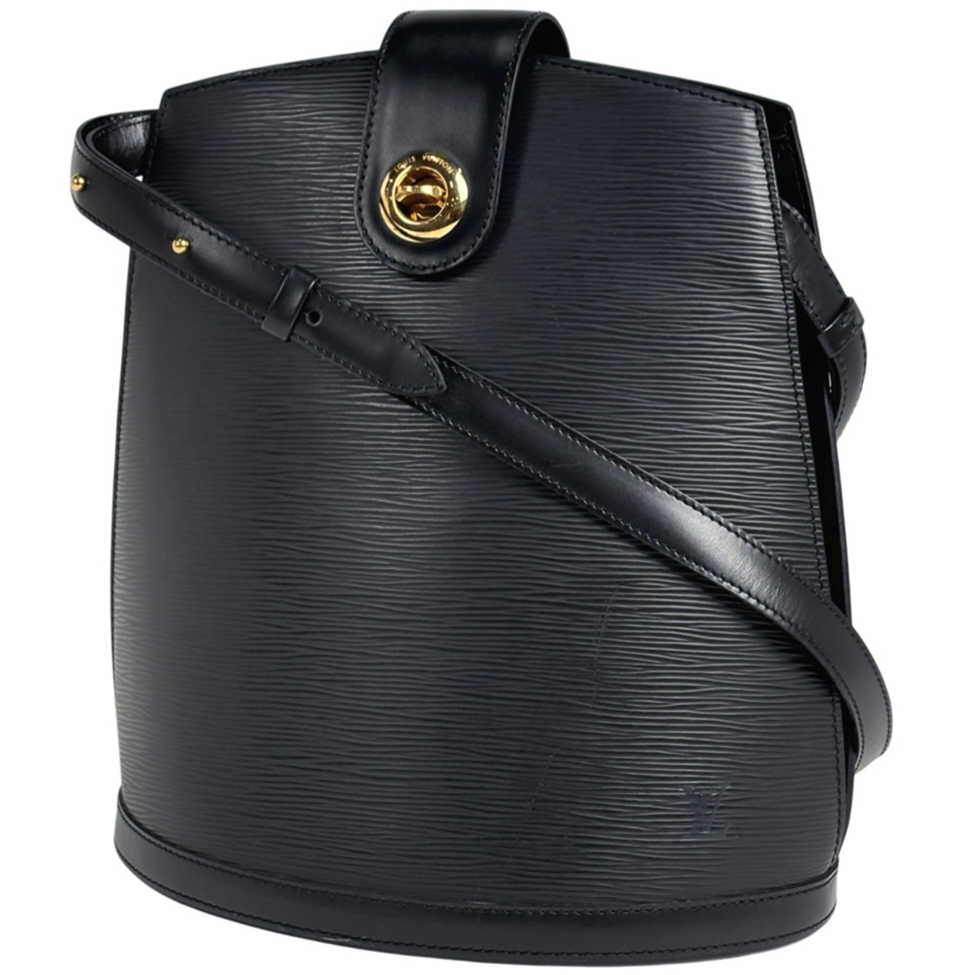 Louis Vuitton Black Noir Epi Leather Shoulder Bag (Pre-Owned)