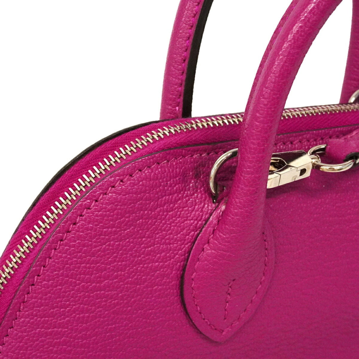 Hermes Rose Purple Chevre Myzore Leather Handbag (Pre-Owned)