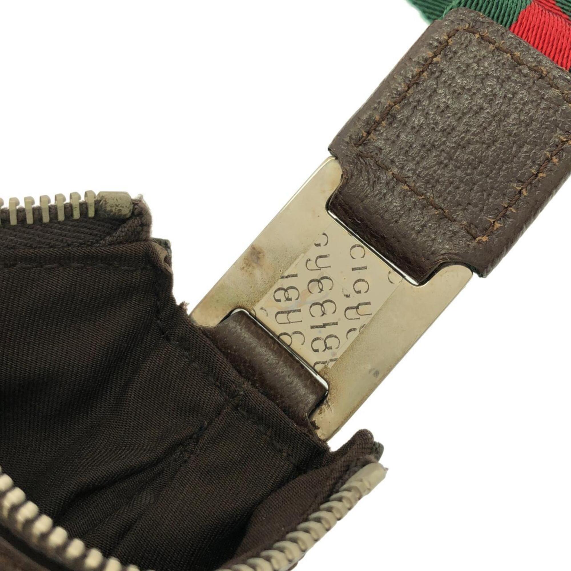 Gucci Beige Brown Gg Canvas Shoulder Bag (Pre-Owned)
