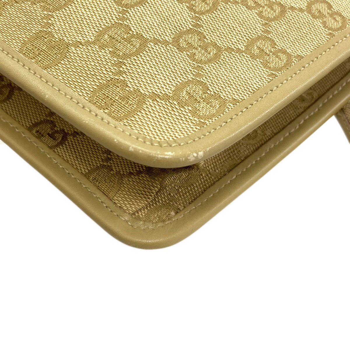 Gucci Beige Canvas Shoulder Bag (Pre-Owned)
