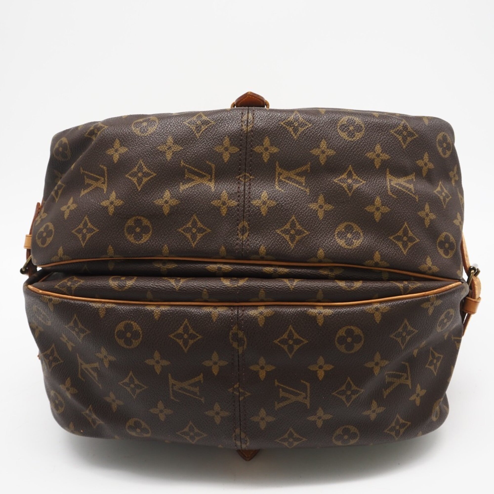 Louis Vuitton Monogram Brown Coated Canvas Leather Shoulder Bag (Pre-Owned)
