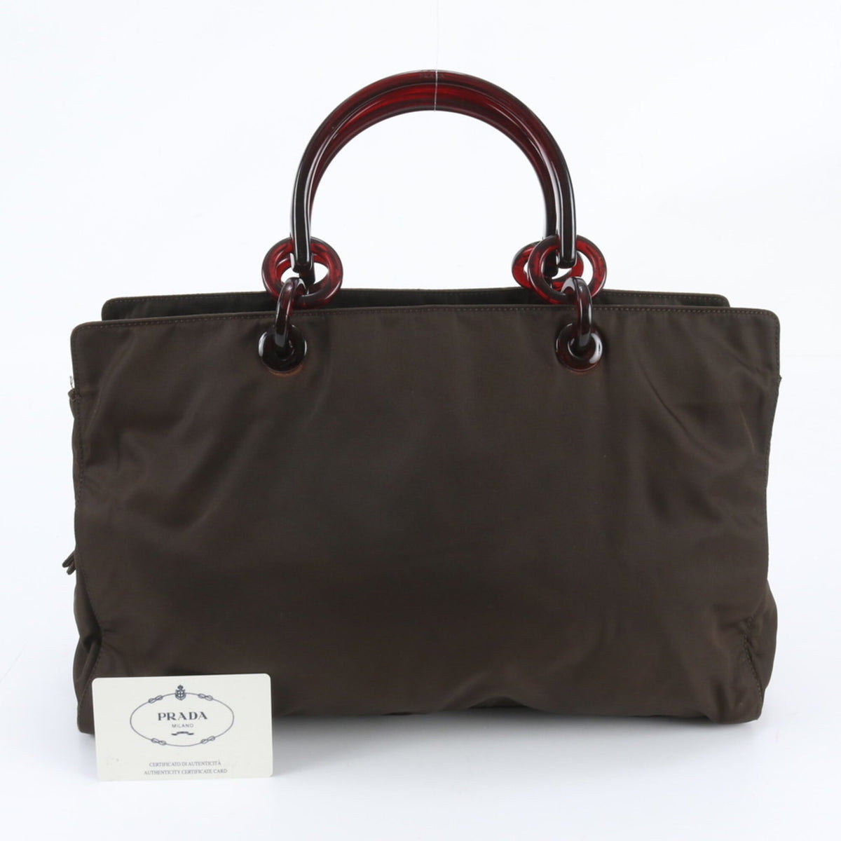 Prada Brown Handbag Shoulder Bag Tote Bag (Pre-Owned)