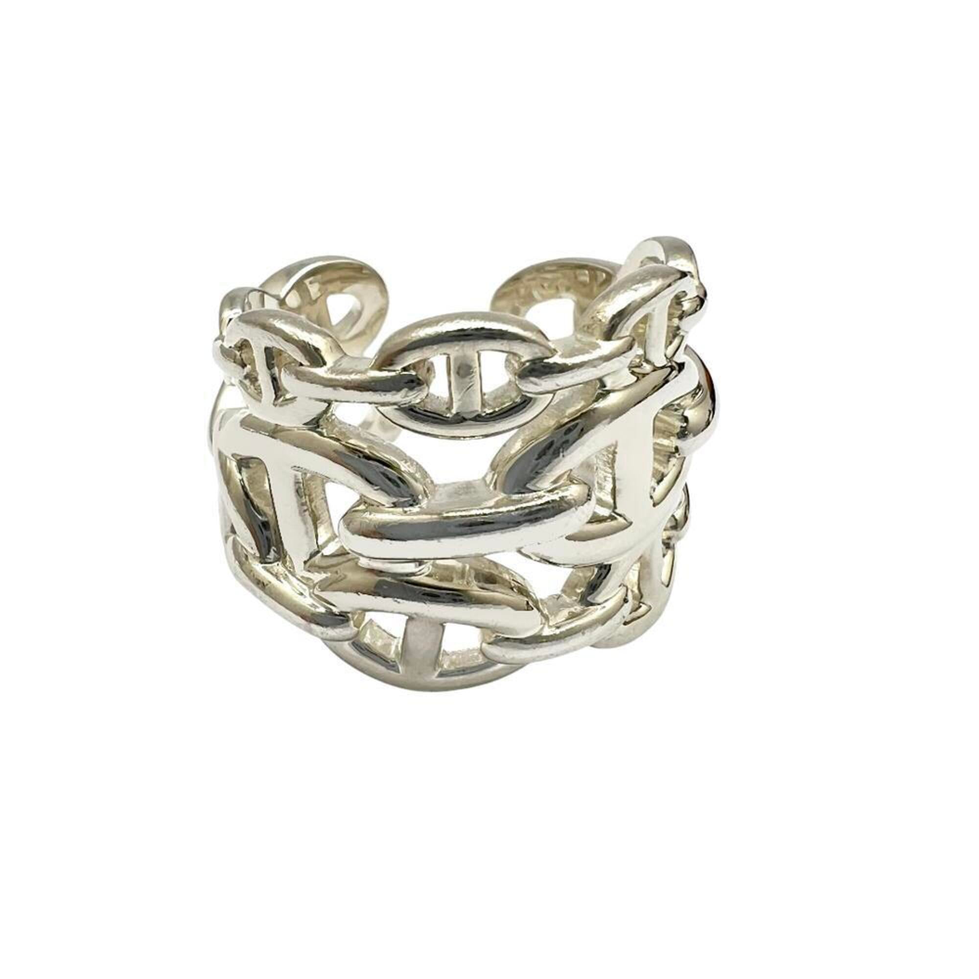 Hermes Chaine D'ancre Silver Silver 925 Band Ring (Pre-Owned)
