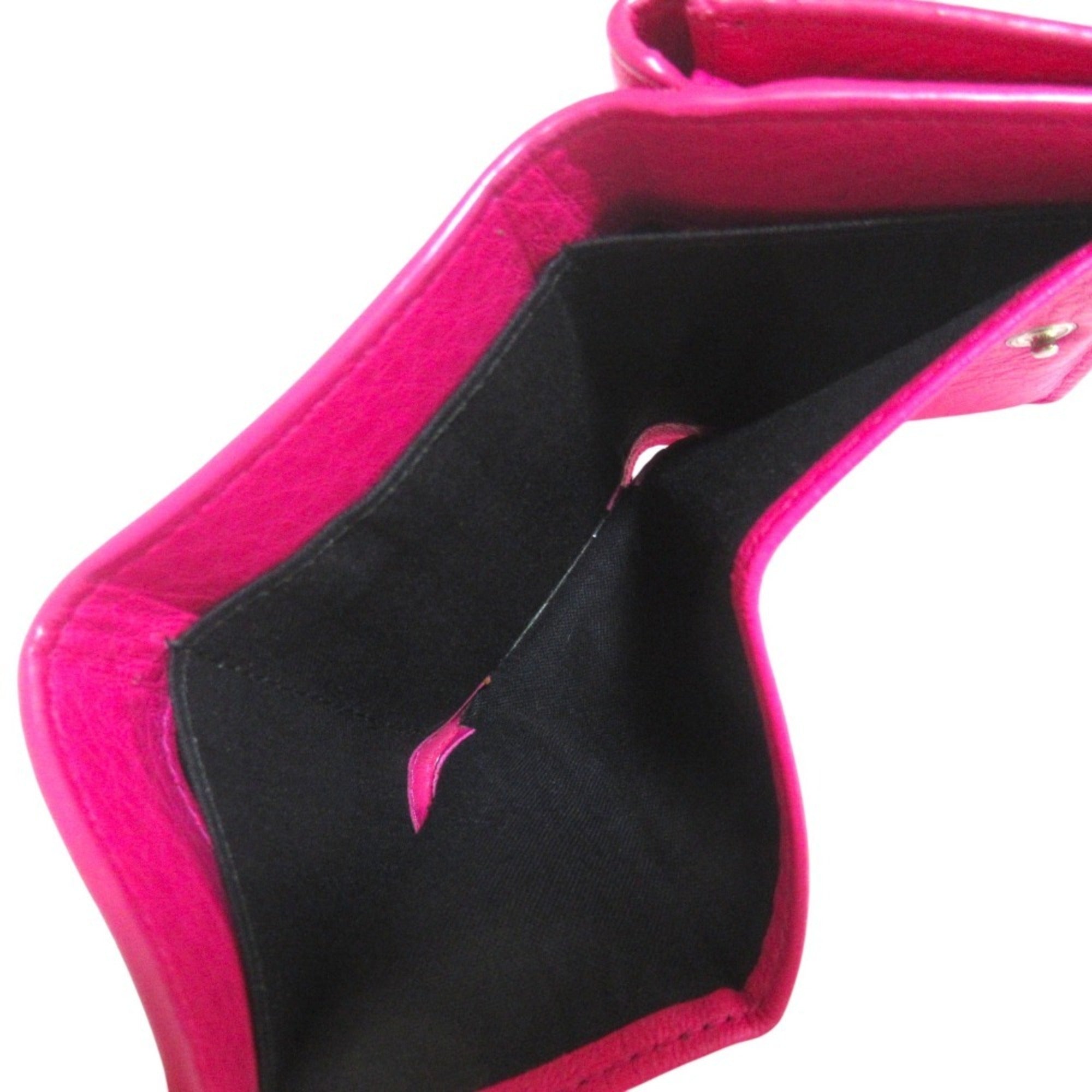Balenciaga Pink Leather Wallet (Tri-Fold) (Pre-Owned)