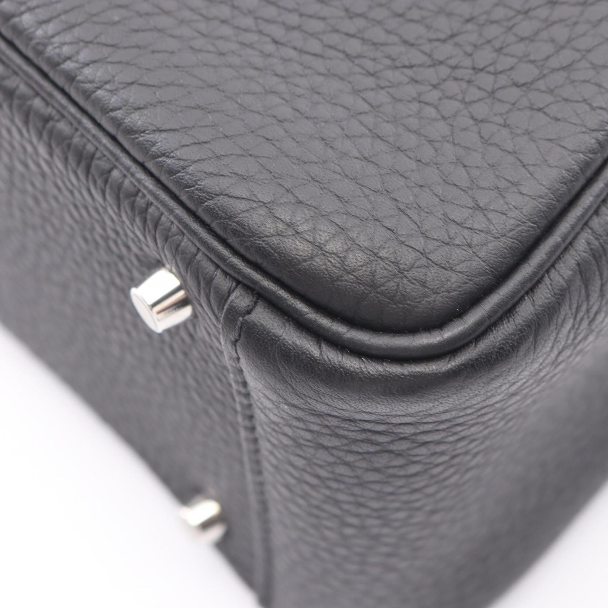 Hermes Lindy Black Taurillon Clemence Leather Handbag Shoulder Bag (Pre-Owned)