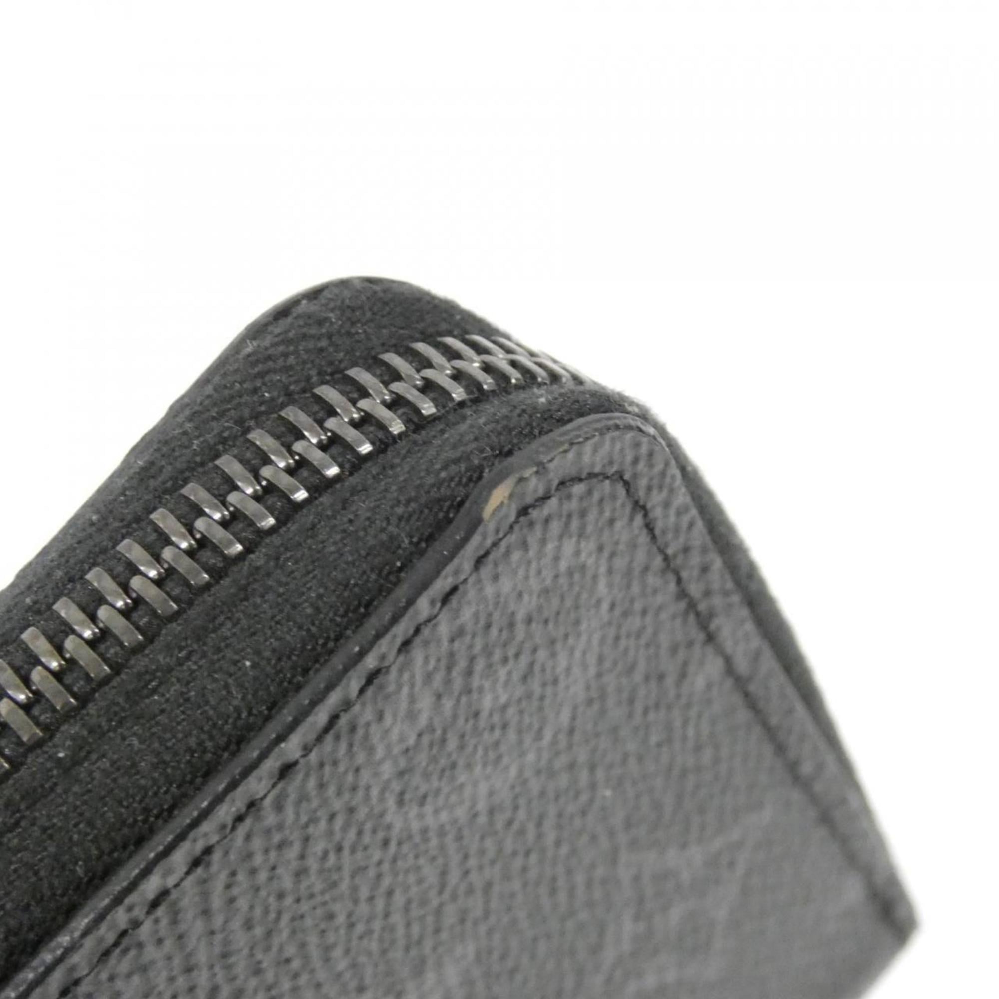 Louis Vuitton Black Coated Canvas Long Wallet (Bi-Fold) (Pre-Owned)